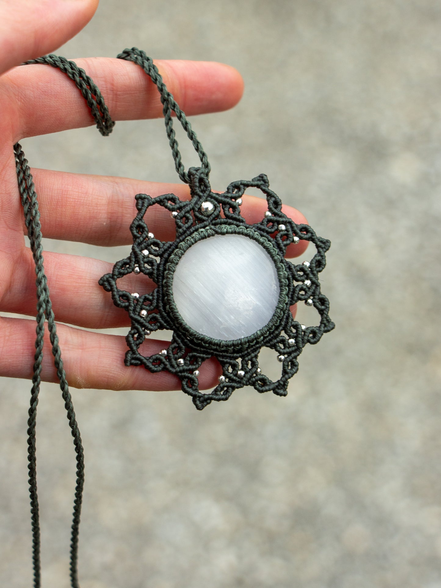 Selenite necklace