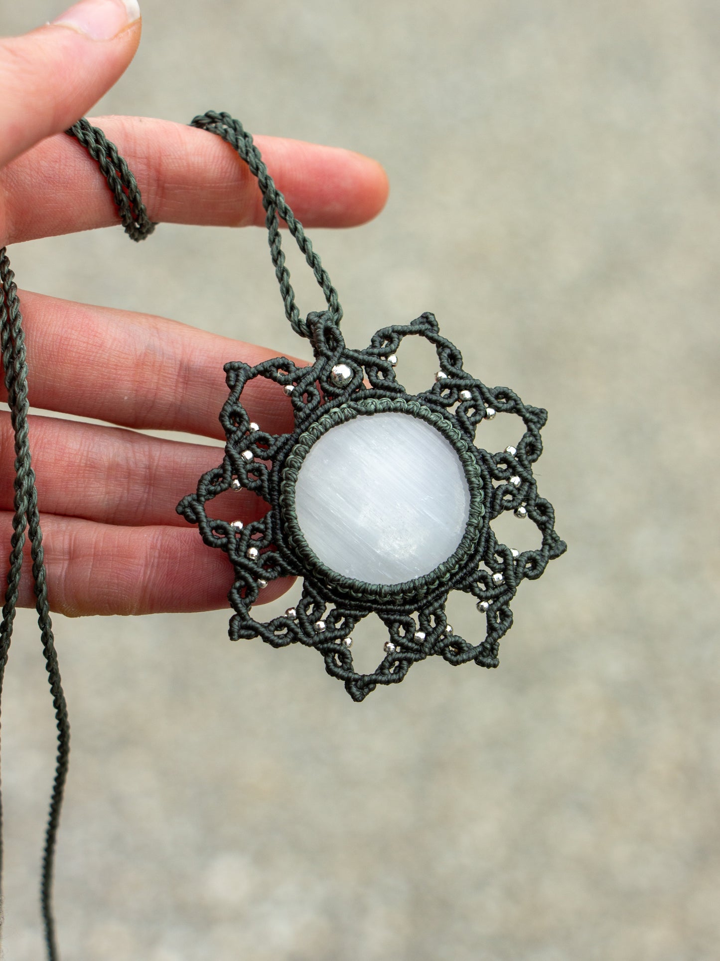Selenite necklace