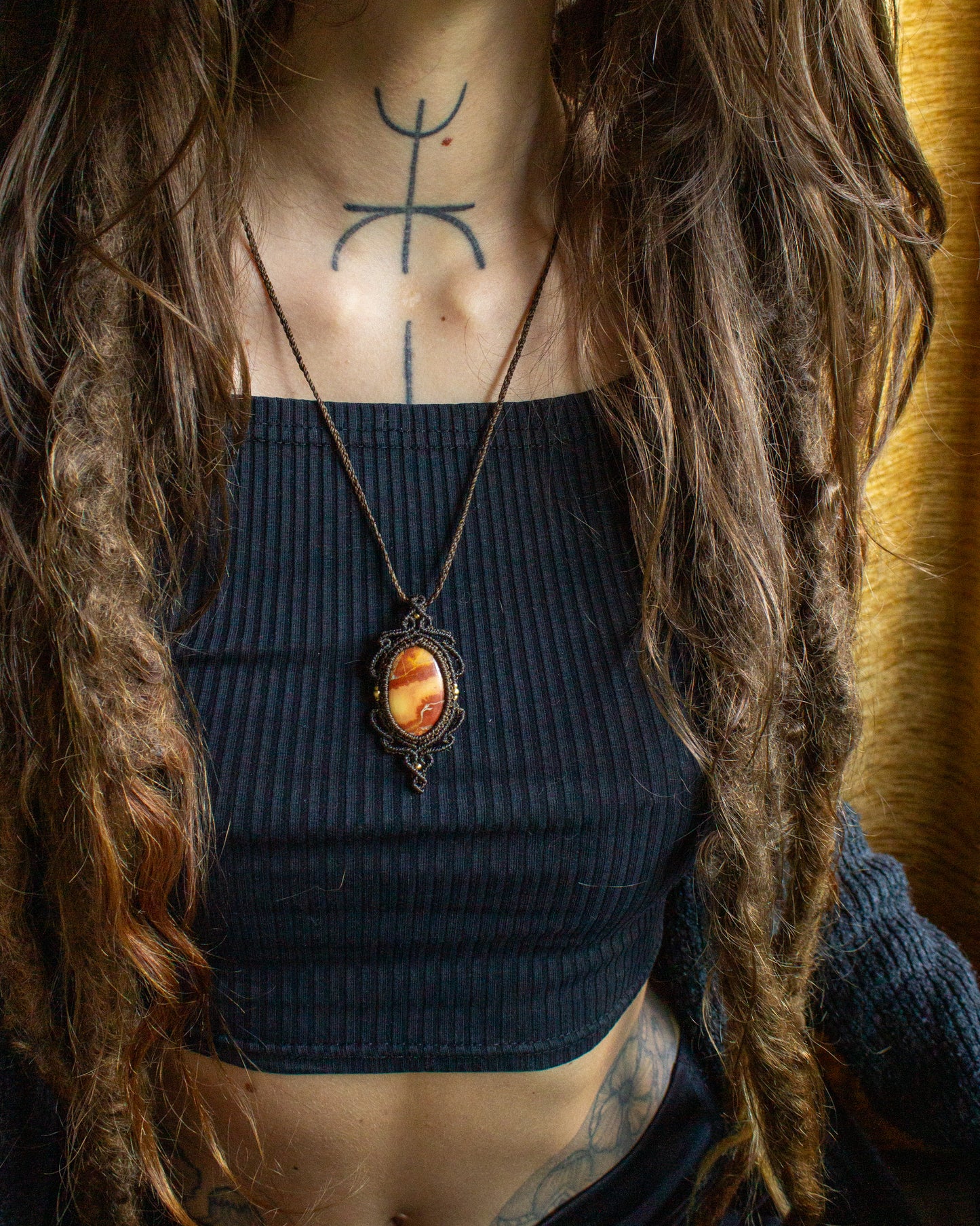 Mookaite • macrame necklace