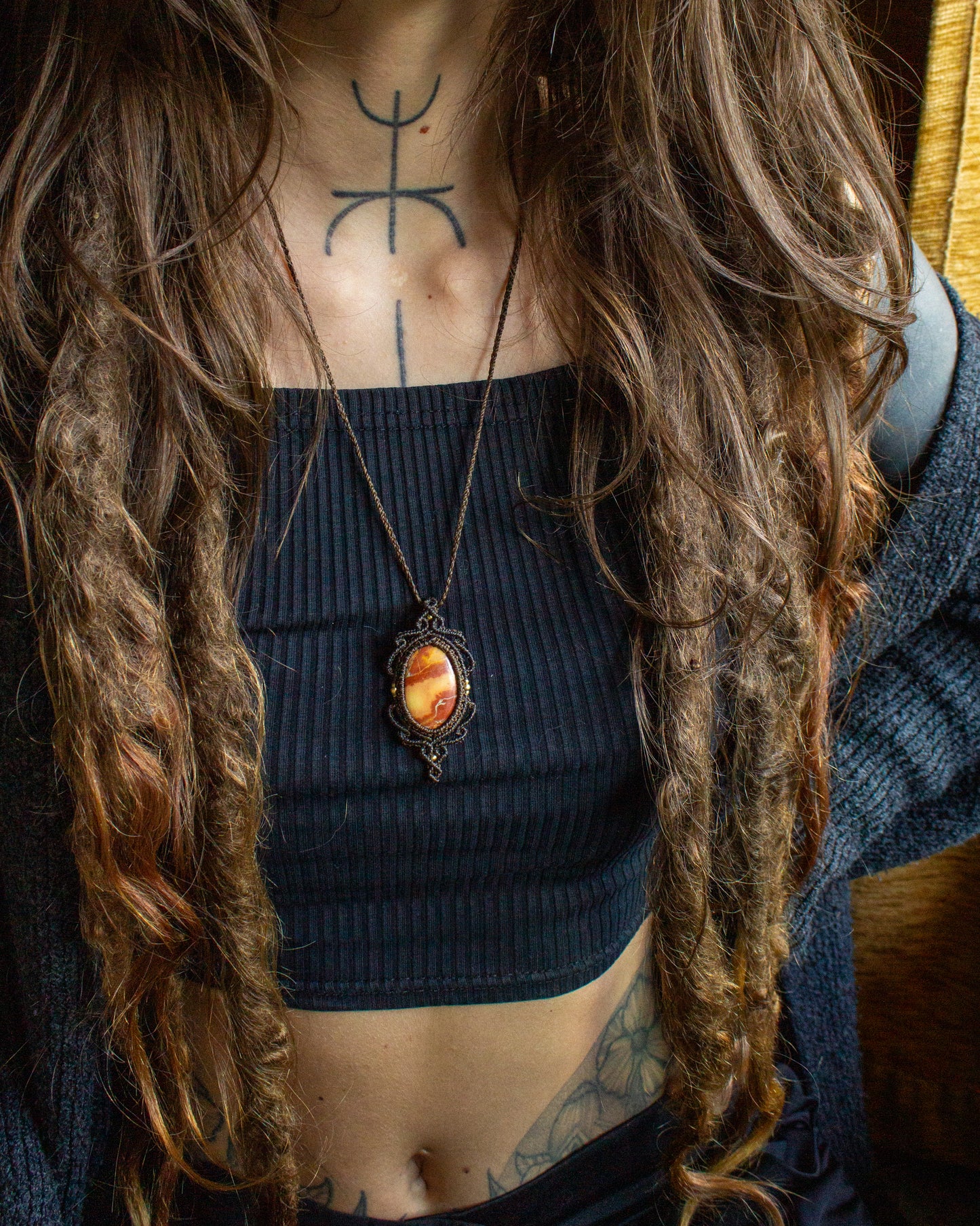 Mookaite • macrame necklace
