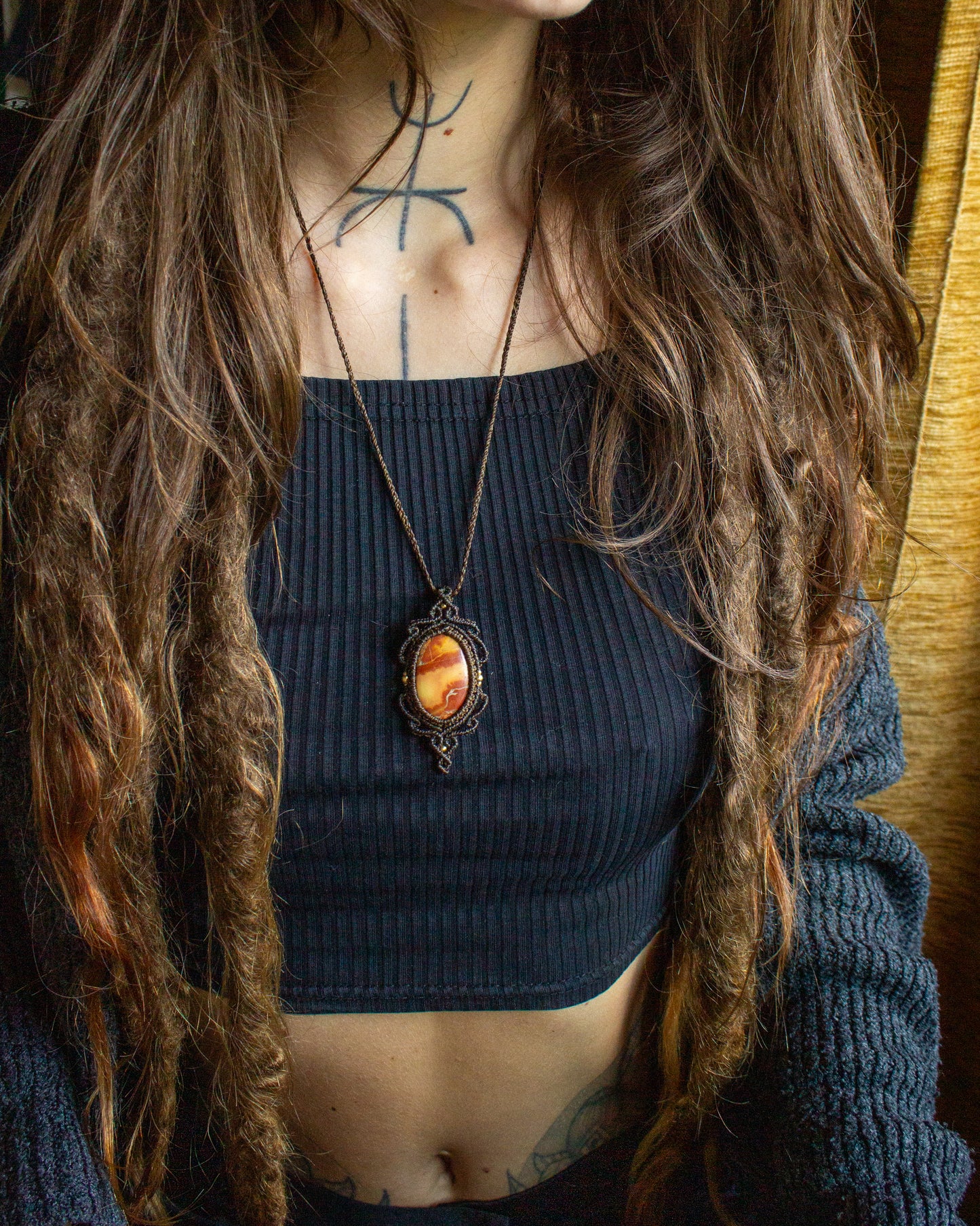 Mookaite • macrame necklace