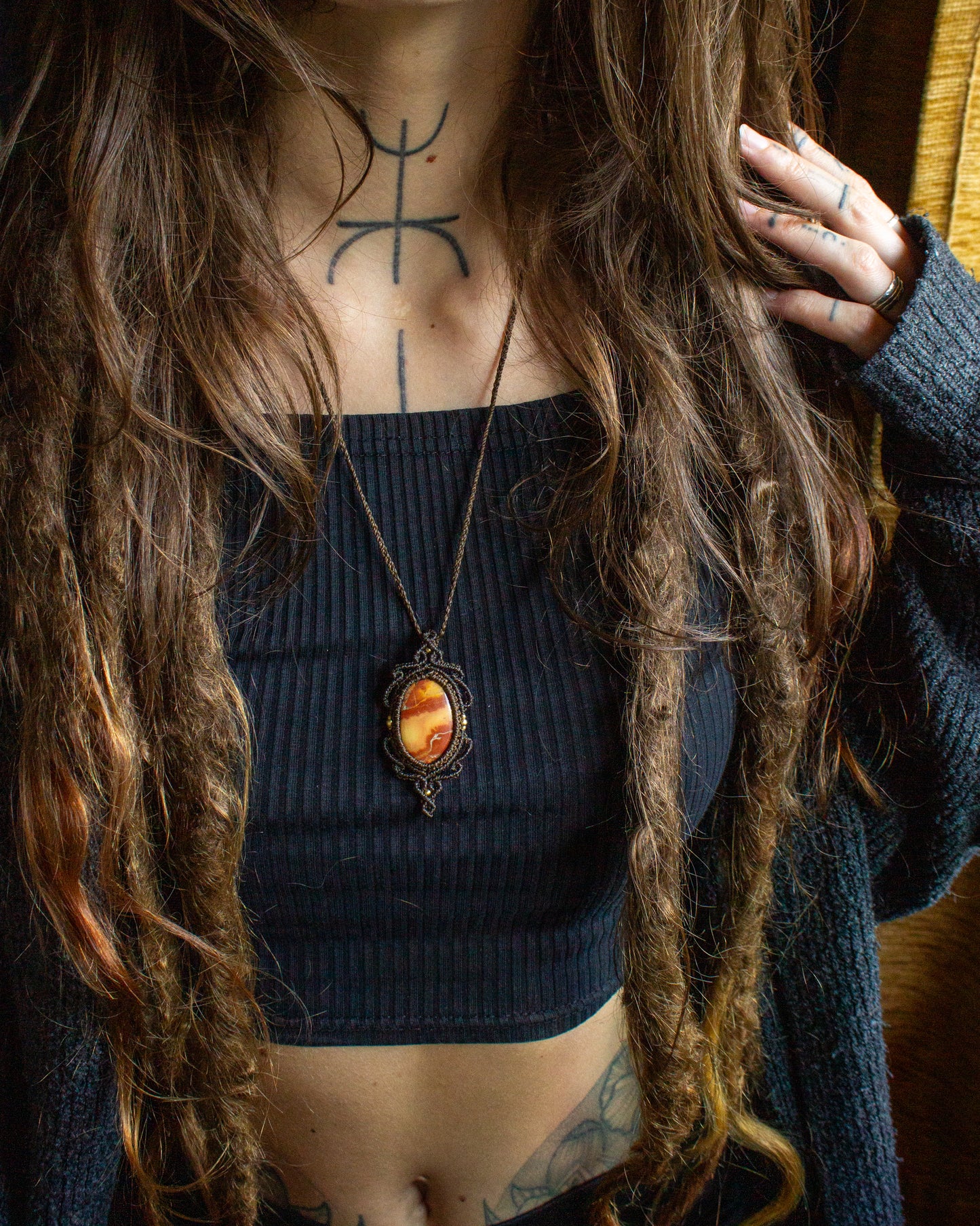 Mookaite • macrame necklace