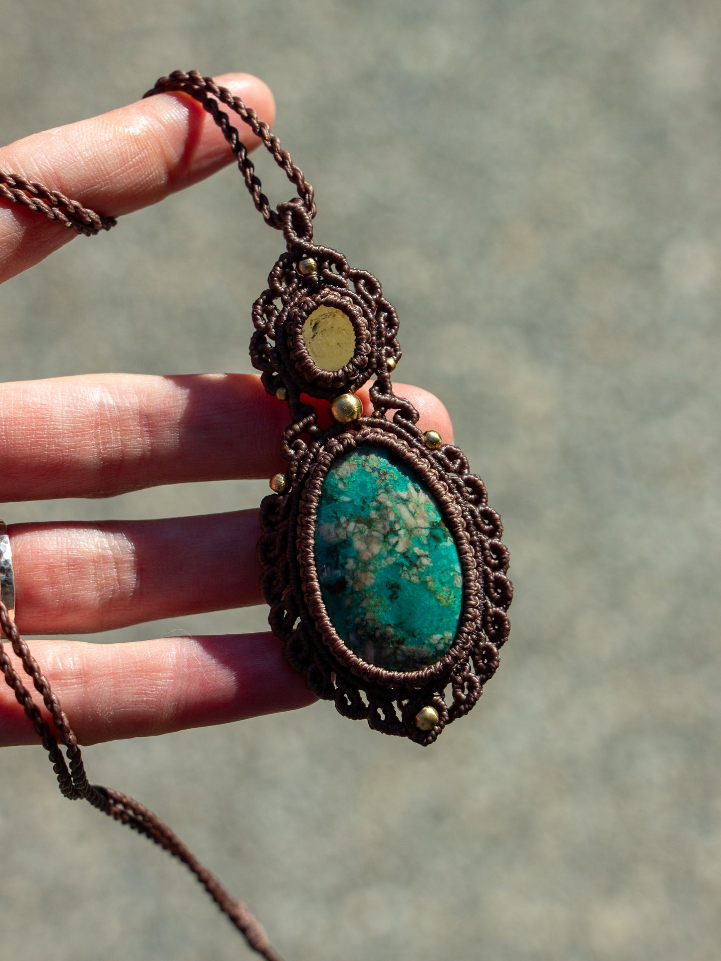 Citrine & Azurite necklace