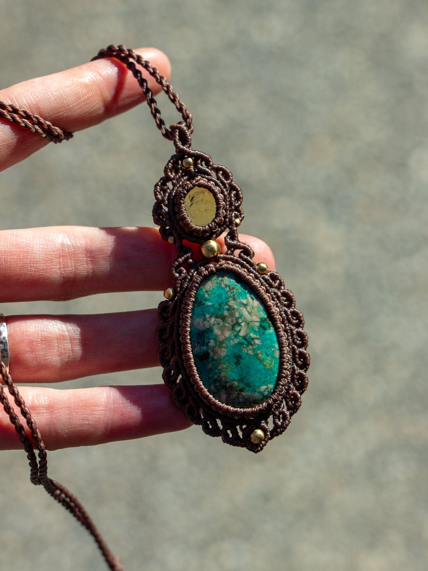 Citrine & Azurite necklace