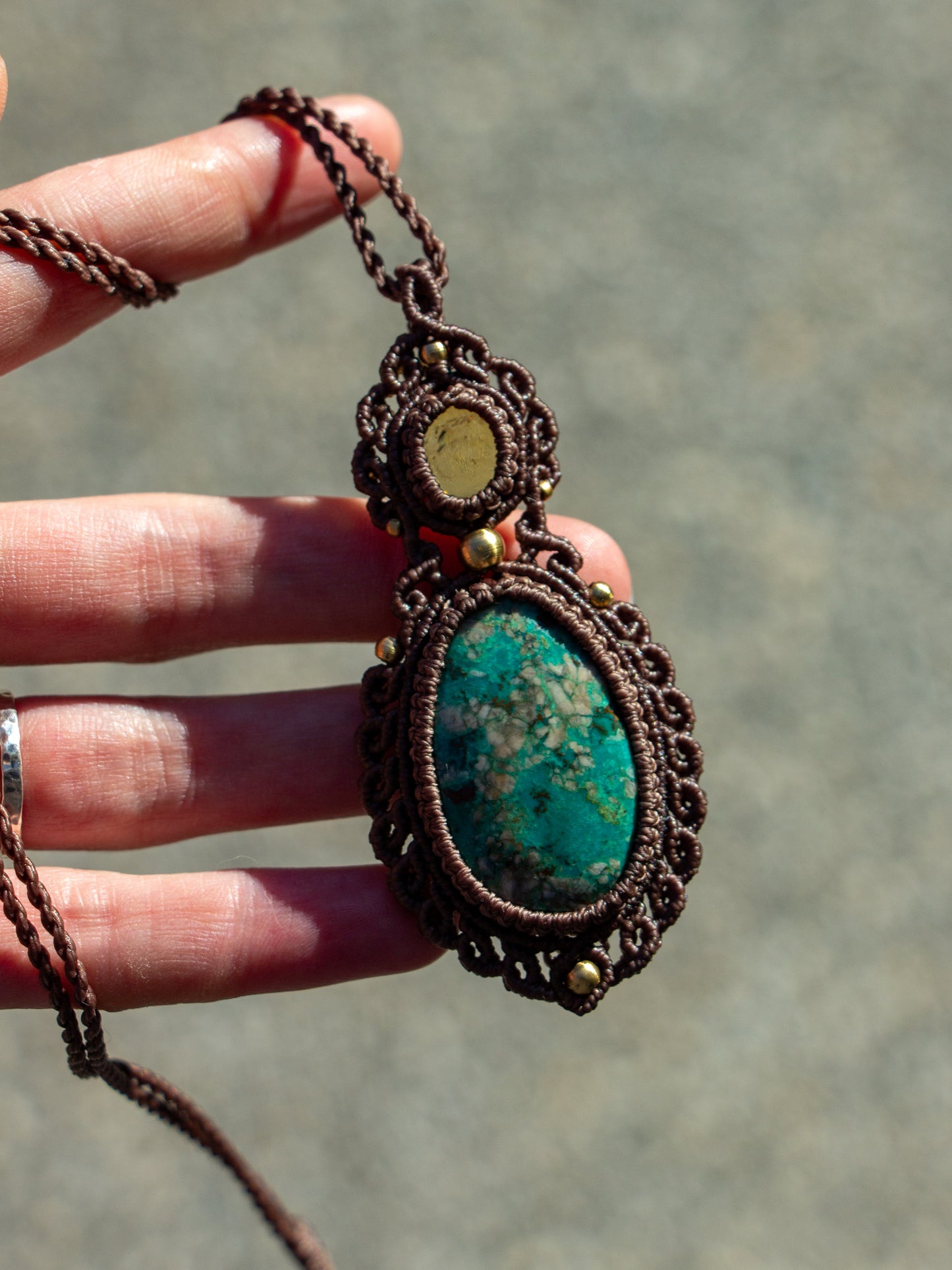 Citrine & Azurite necklace