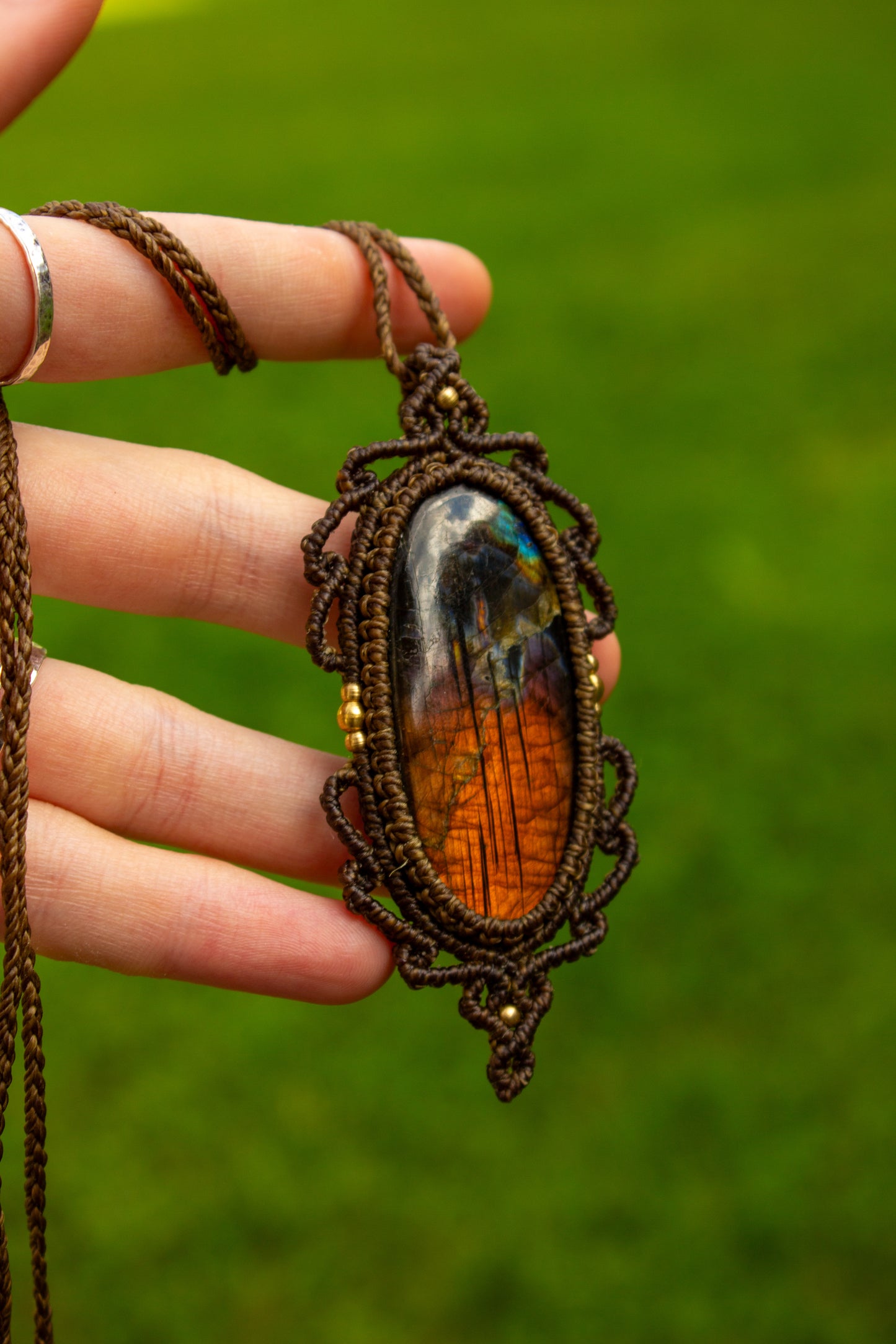 Labradorite • macrame necklace