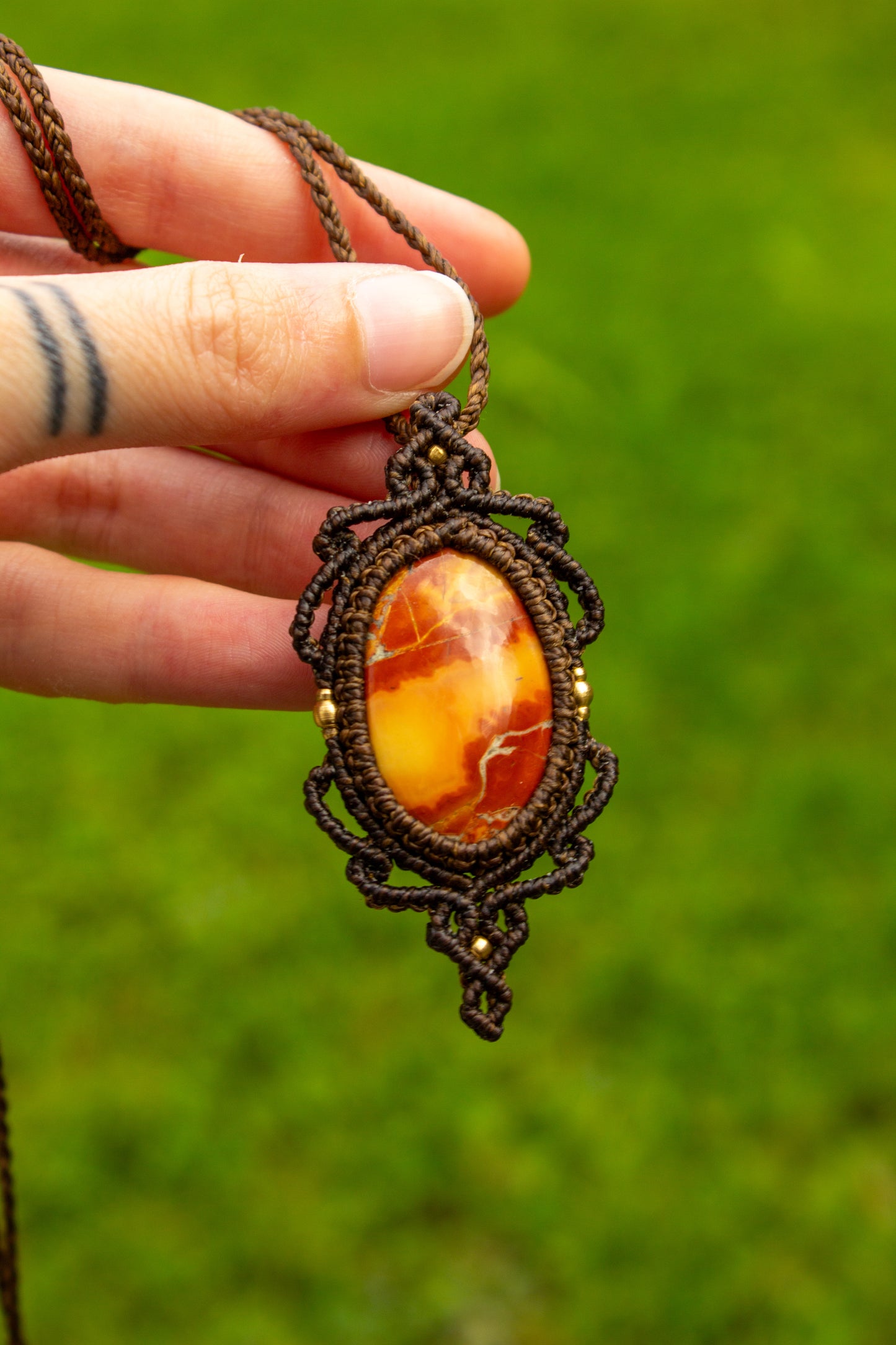 Mookaite • macrame necklace