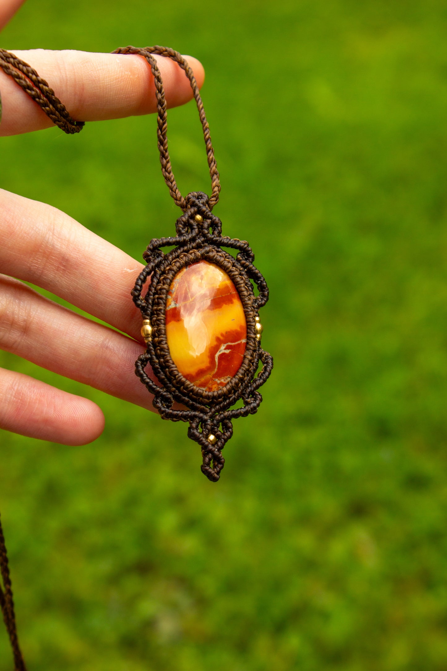 Mookaite • macrame necklace