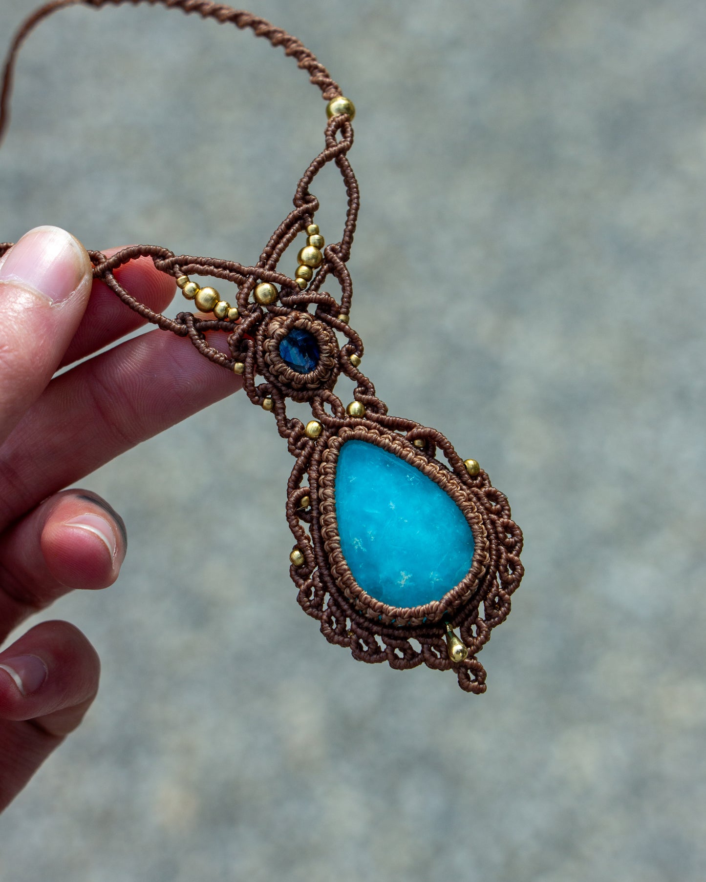 Kyanite & Hemimorphite necklace