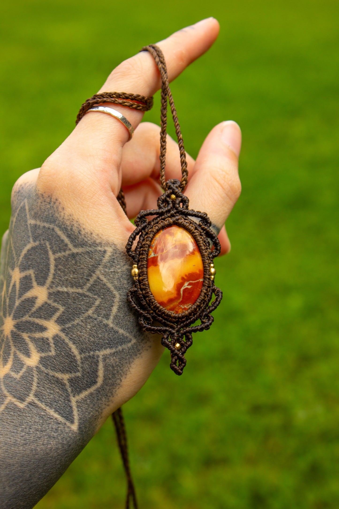 Mookaite • macrame necklace