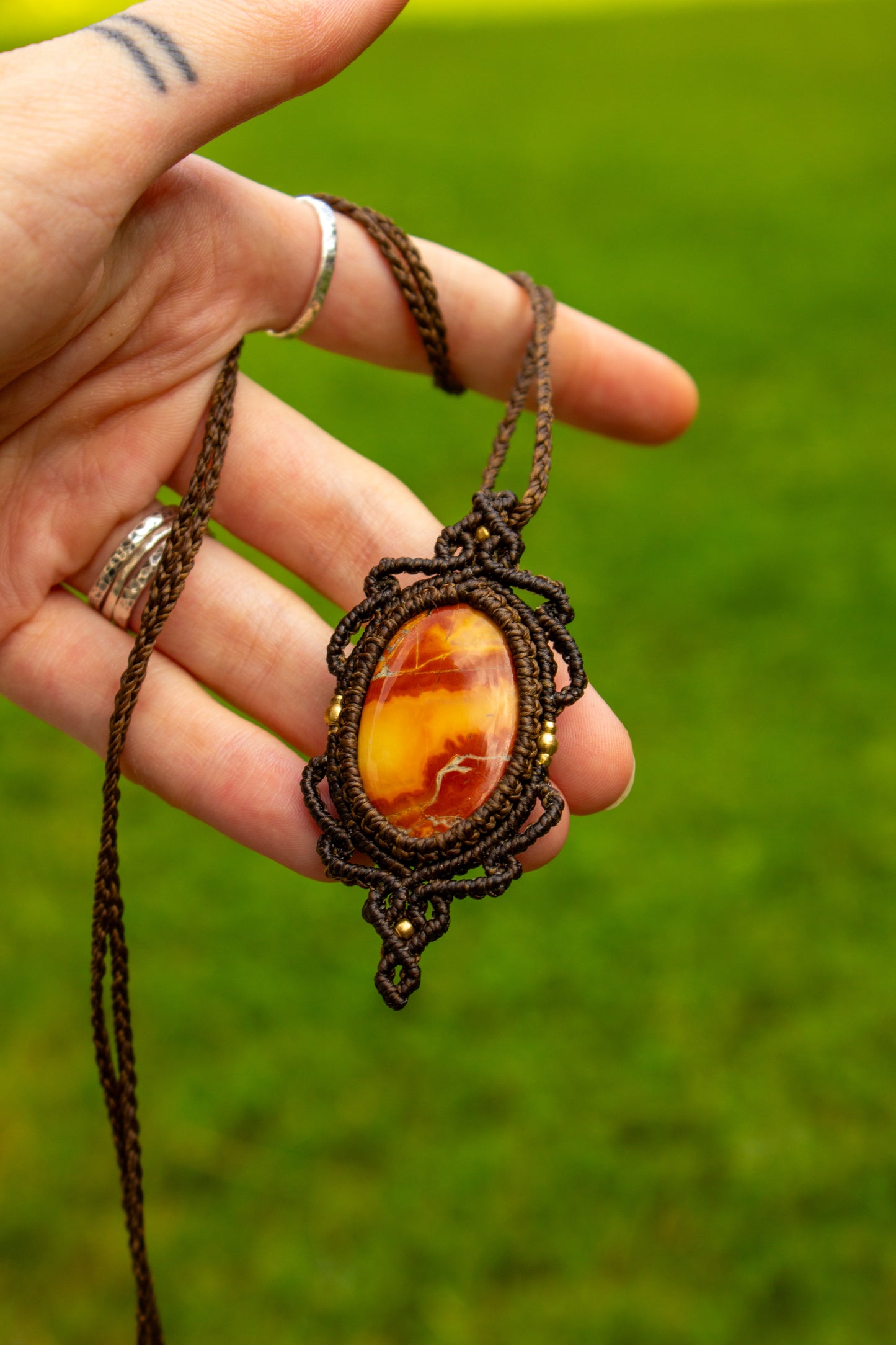 Mookaite • macrame necklace