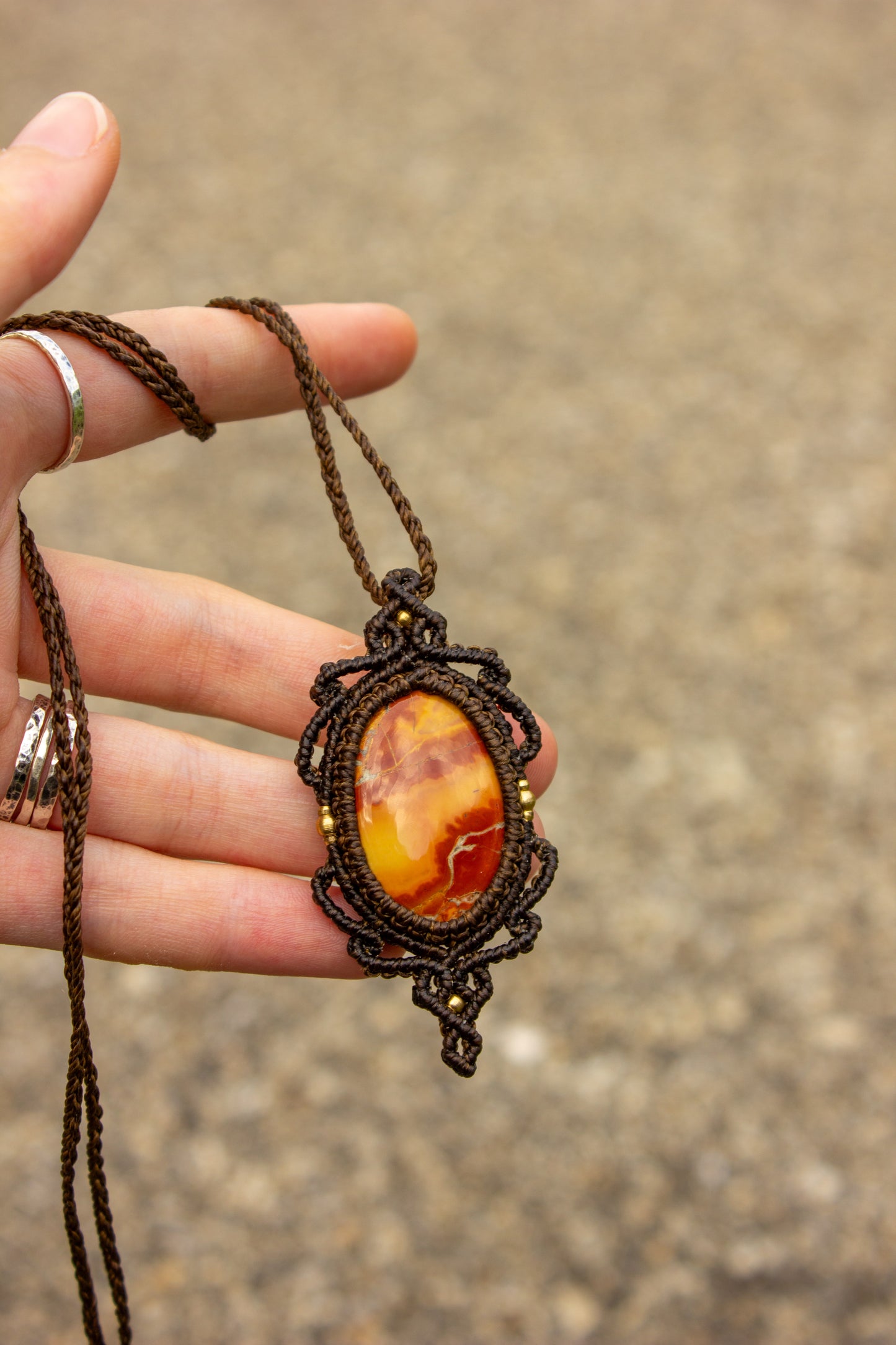 Mookaite • macrame necklace