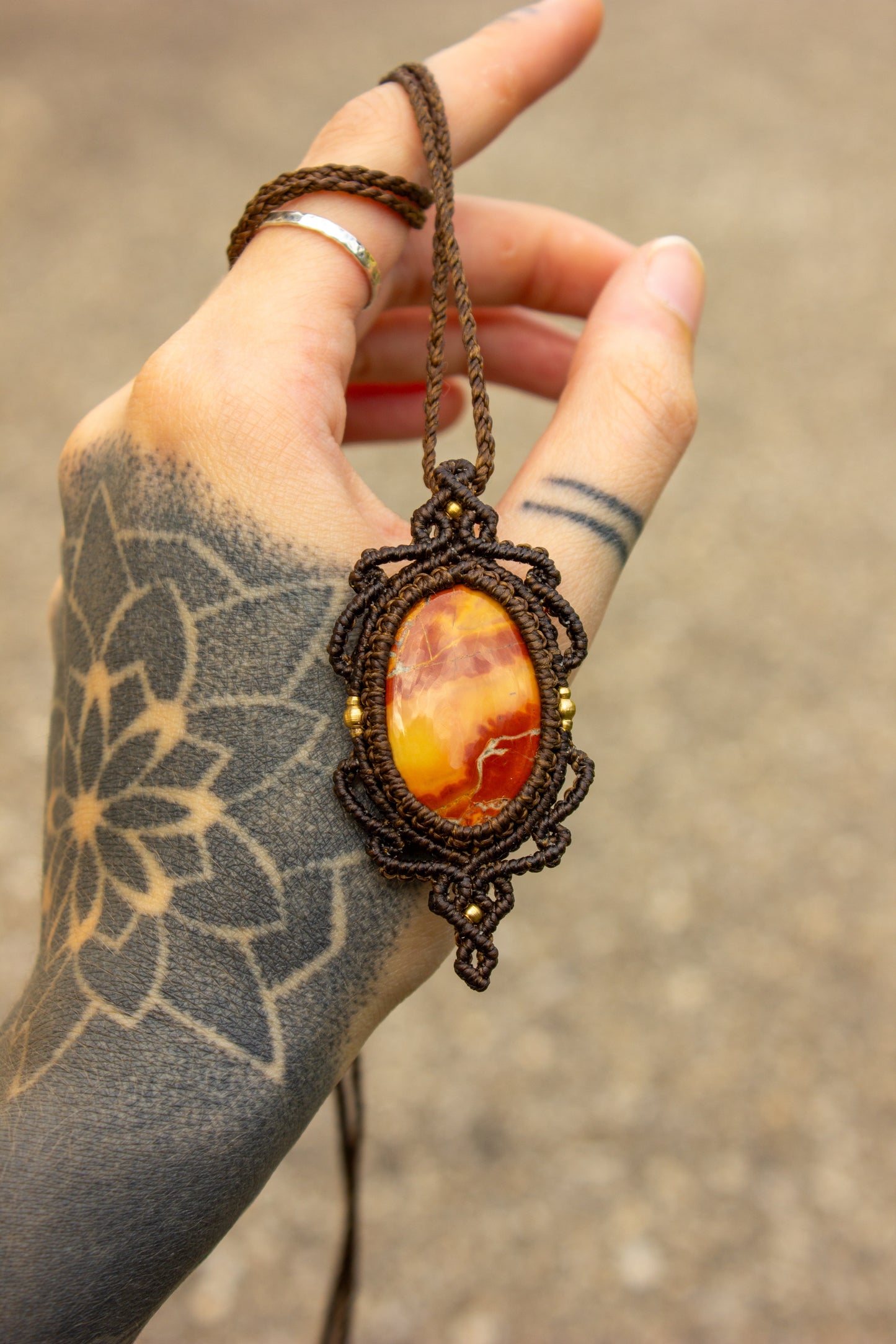 Mookaite • macrame necklace