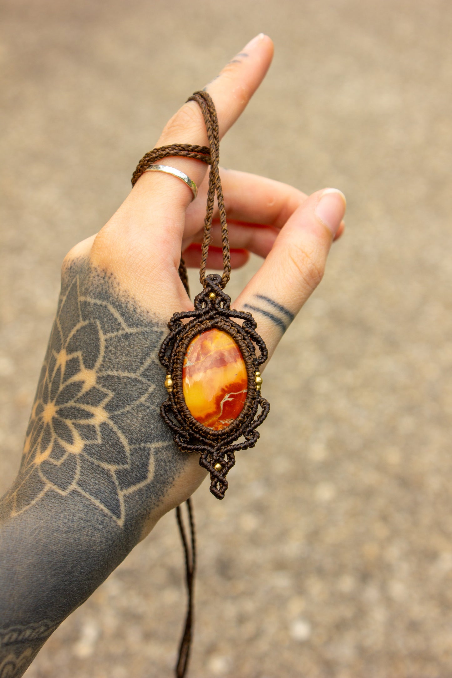 Mookaite • macrame necklace