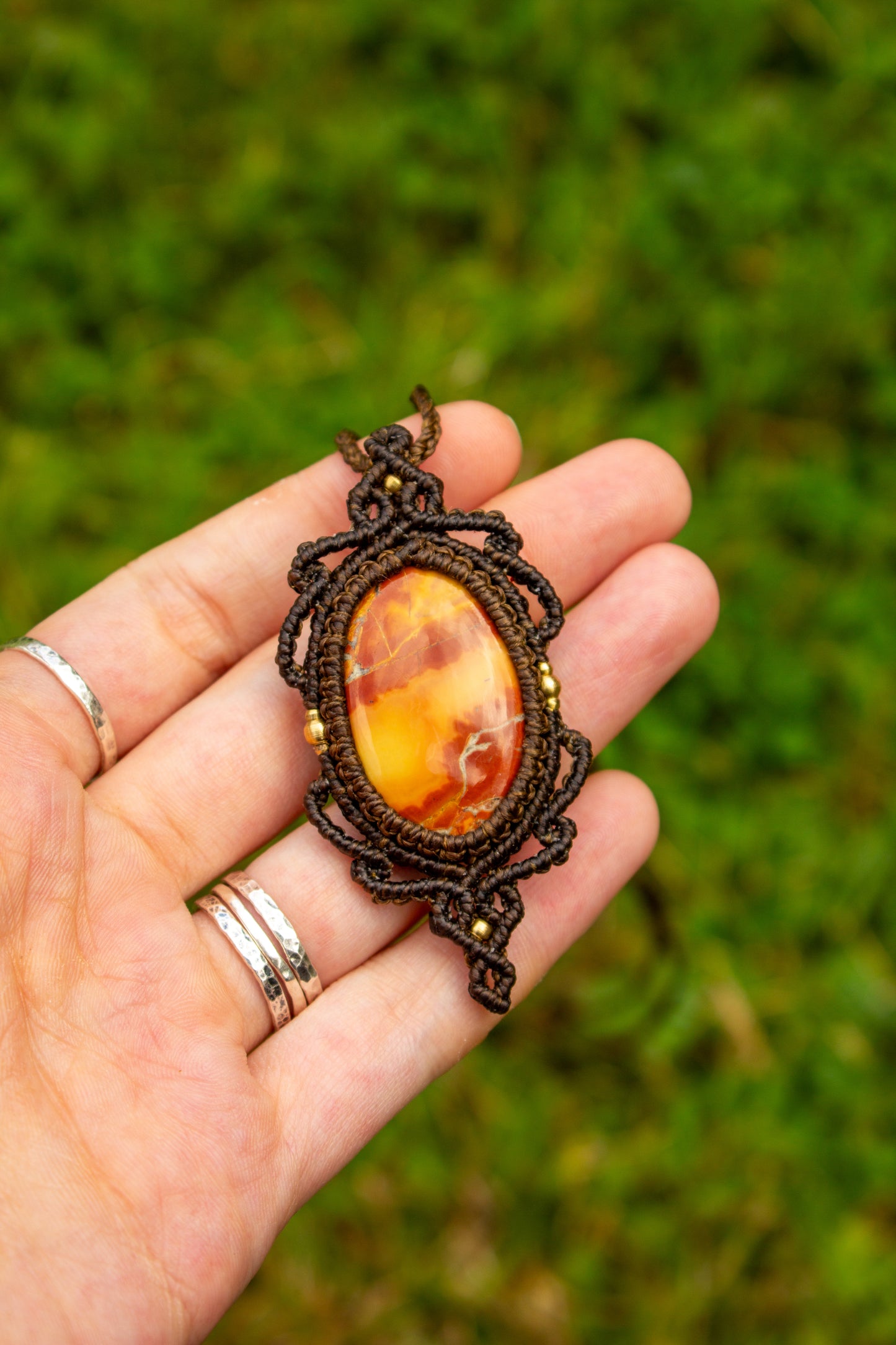Mookaite • macrame necklace