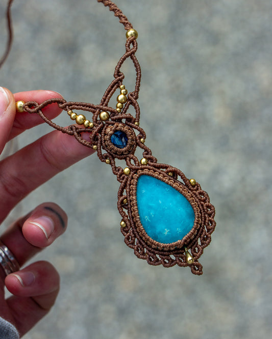 Kyanite & Hemimorphite necklace