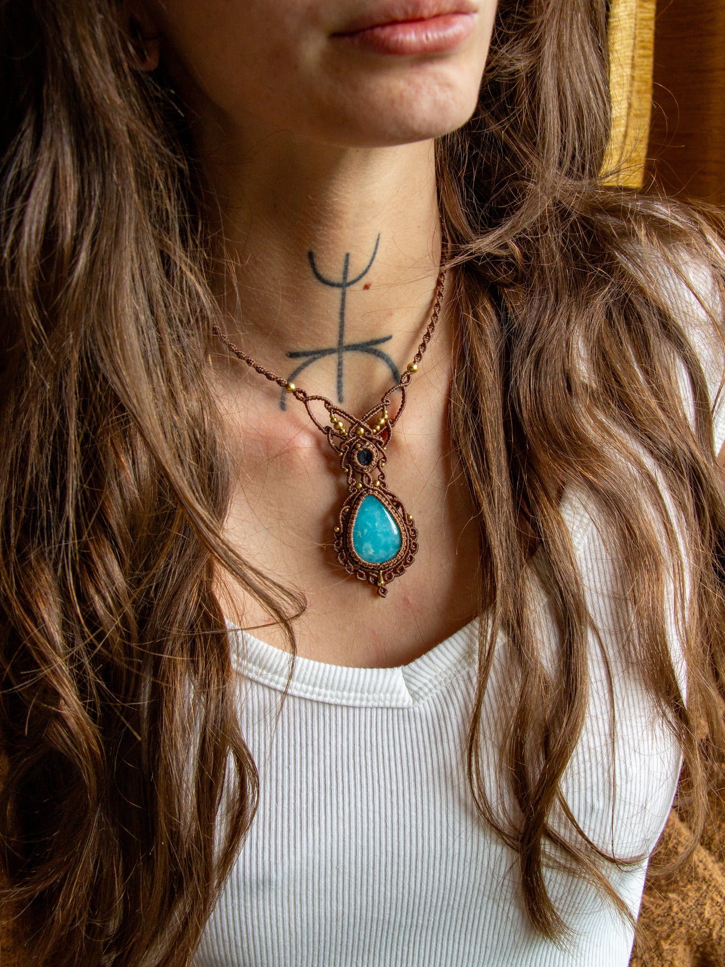 Kyanite & Hemimorphite necklace