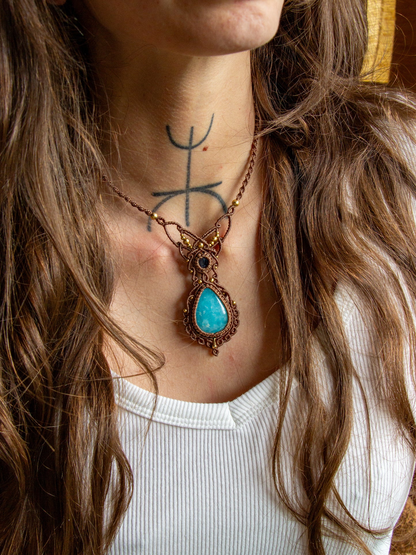 Kyanite & Hemimorphite necklace