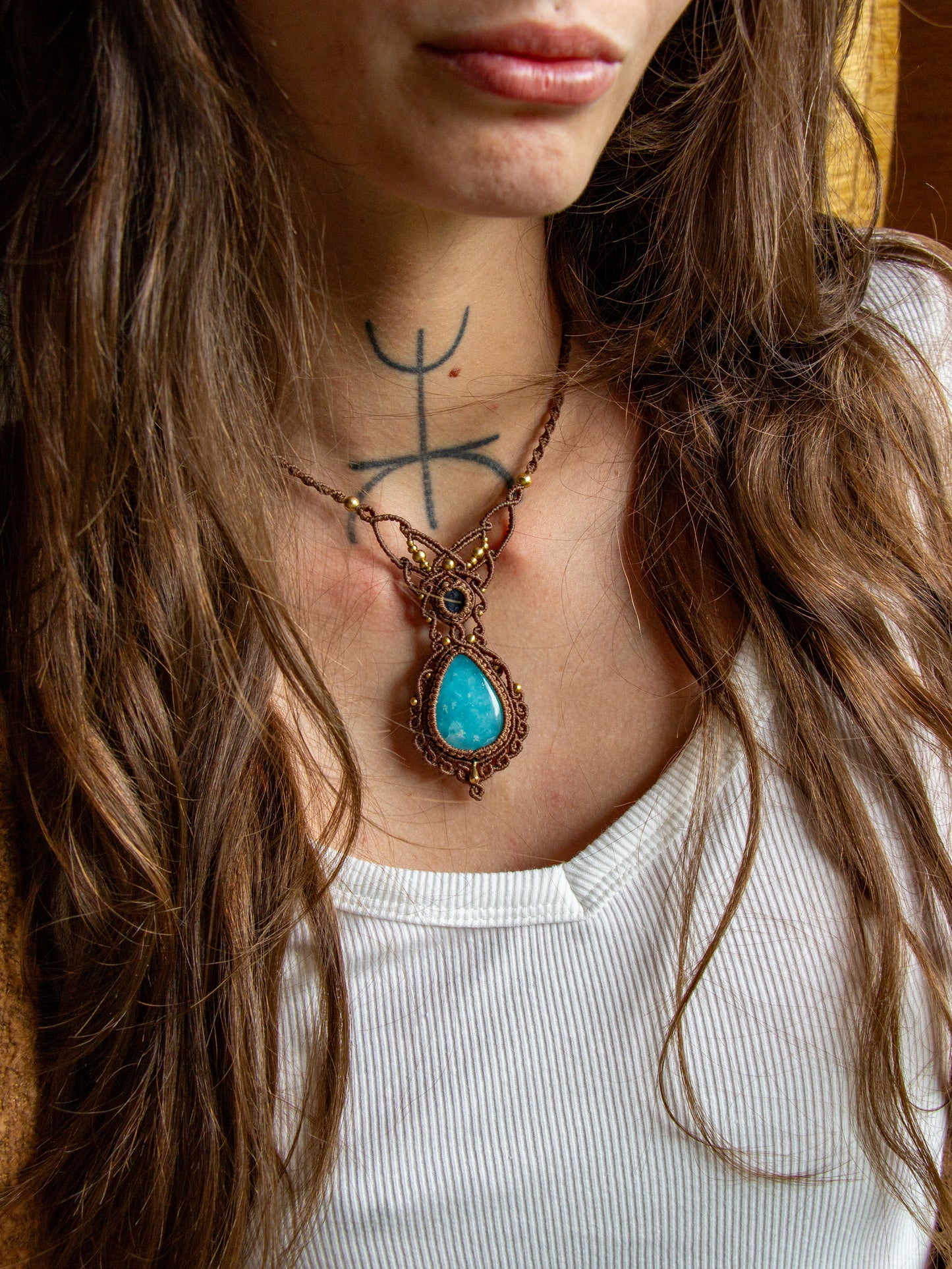 Kyanite & Hemimorphite necklace