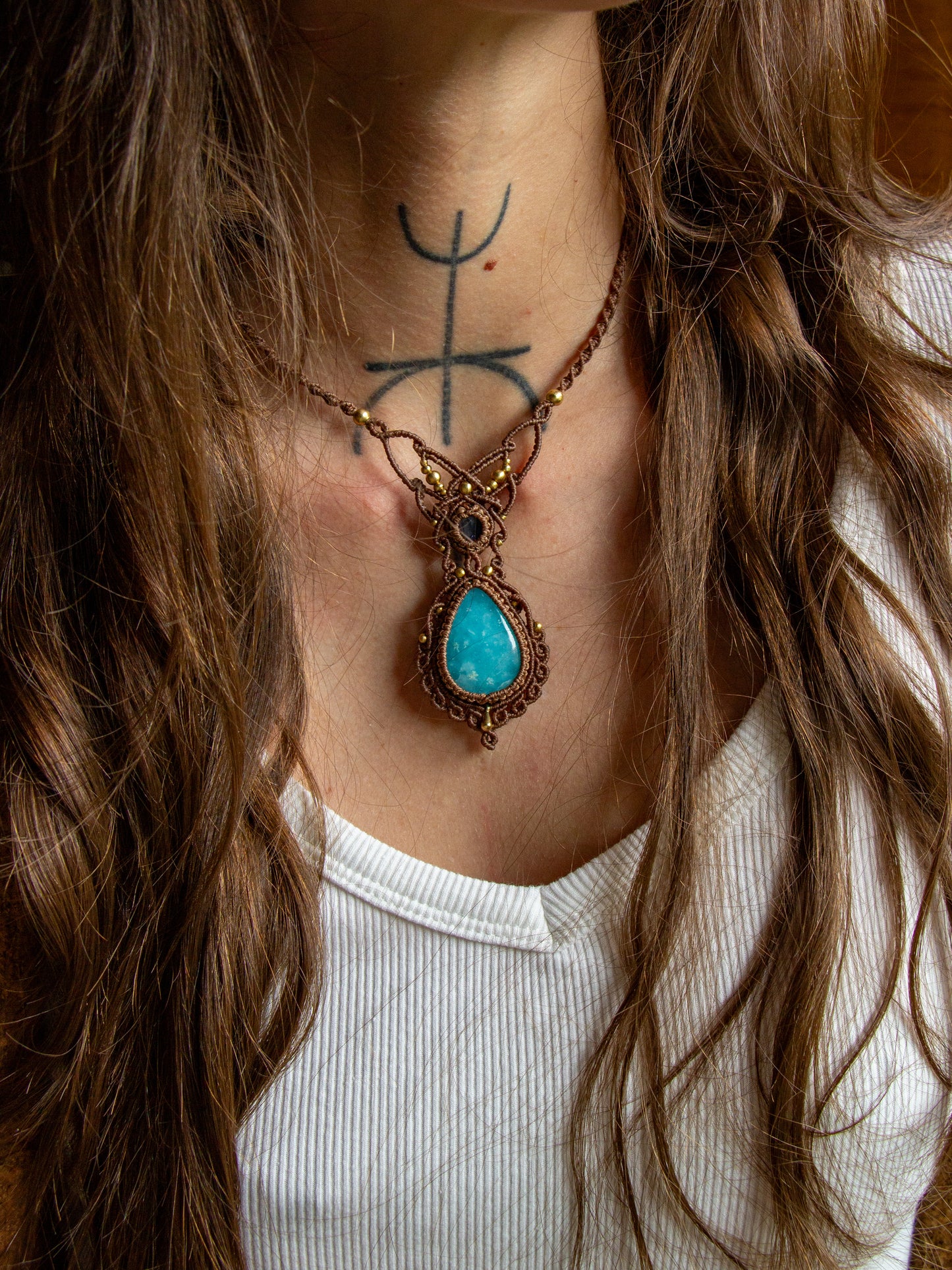 Kyanite & Hemimorphite necklace