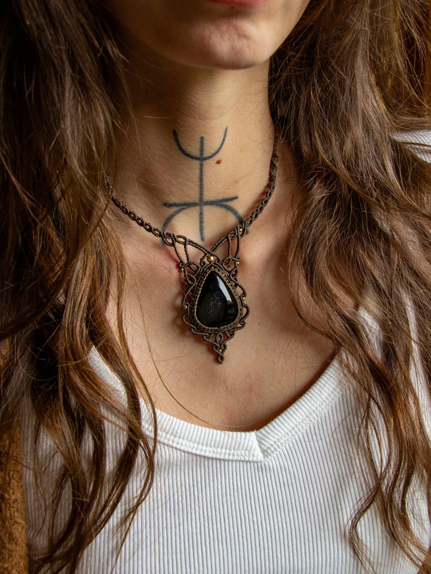 Black Druzy Onyx necklace