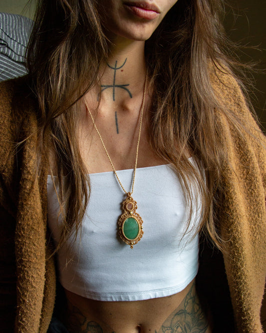 Rose Quartz & Amazonite necklace