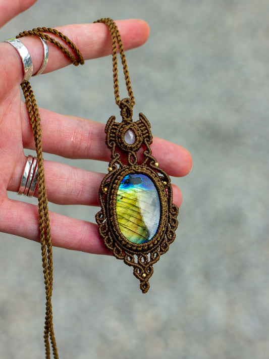 Moonstone & Labradorite necklace