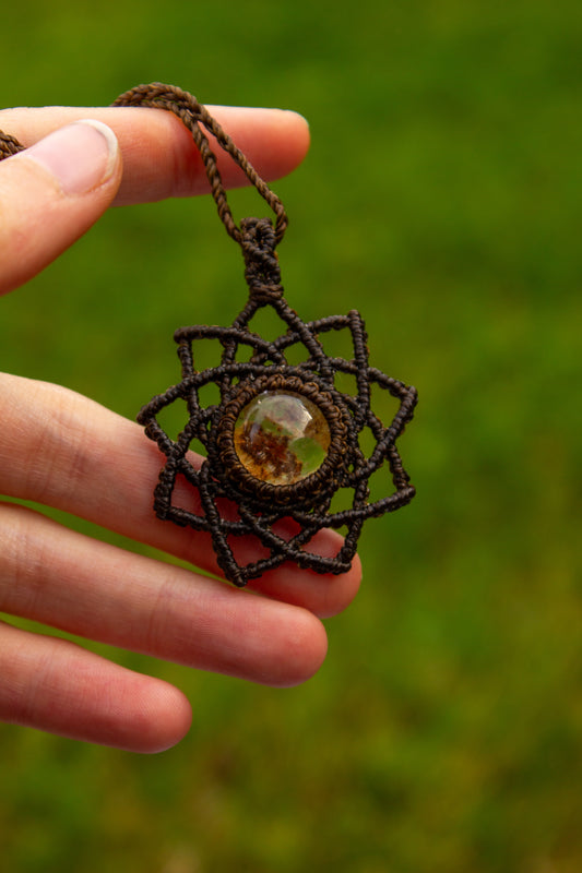 Garden Quartz • macrame necklace