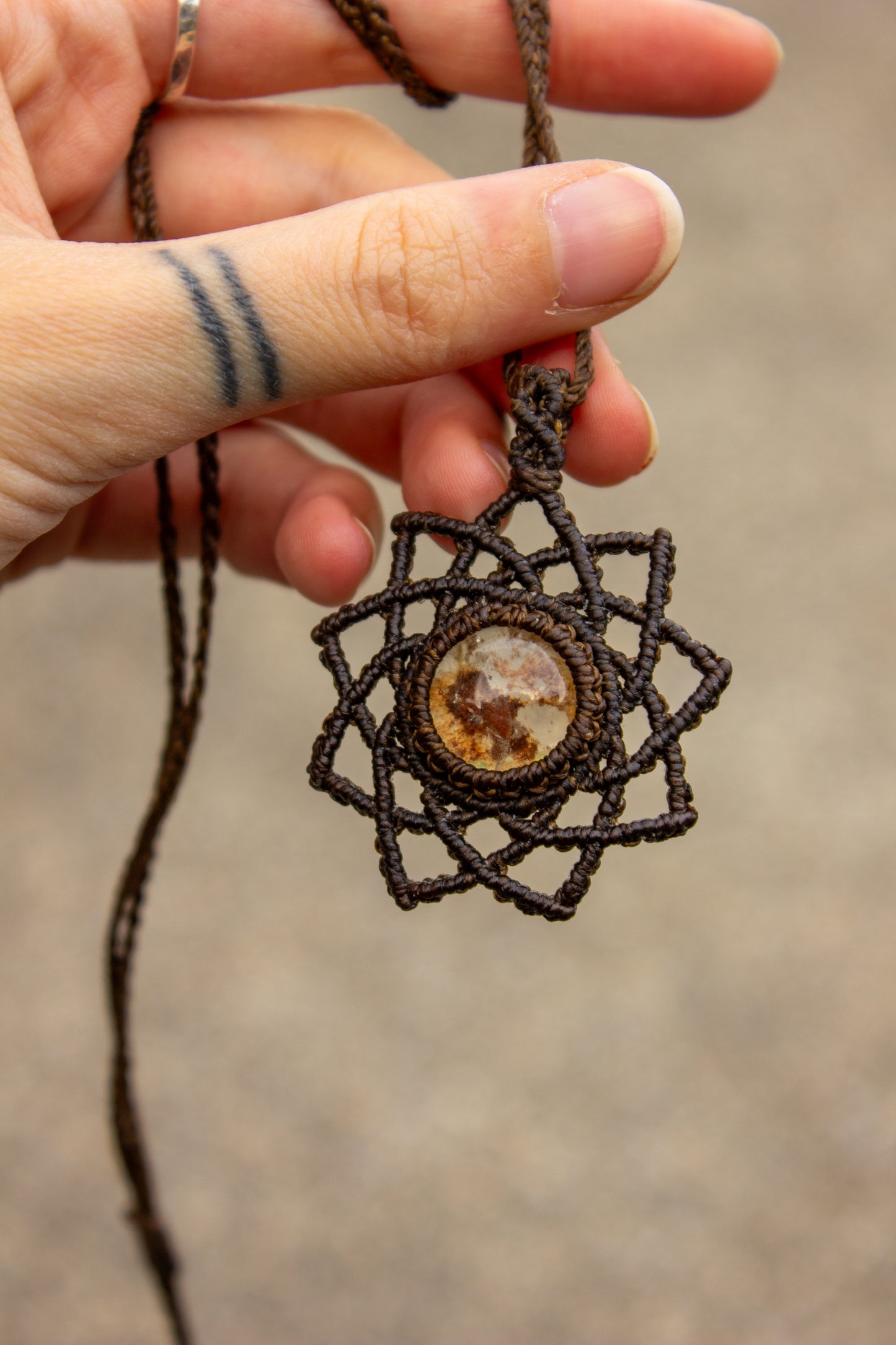 Garden Quartz • macrame necklace
