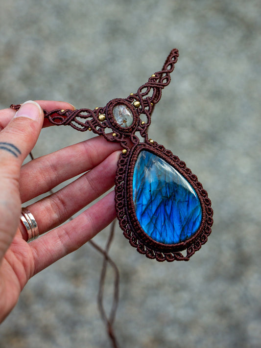 Topaz & Labradorite necklace