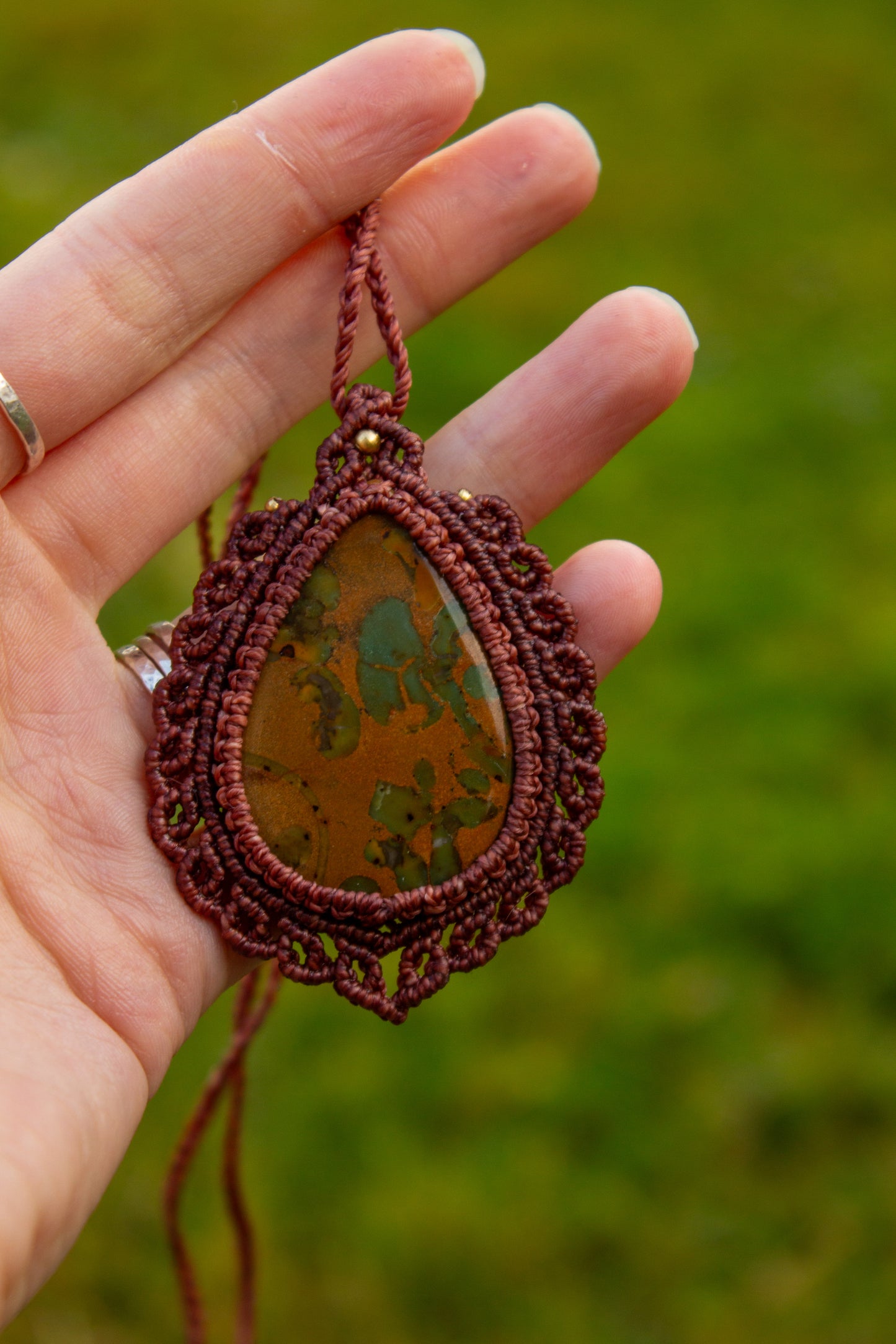 Fruity Jasper • macrame necklace