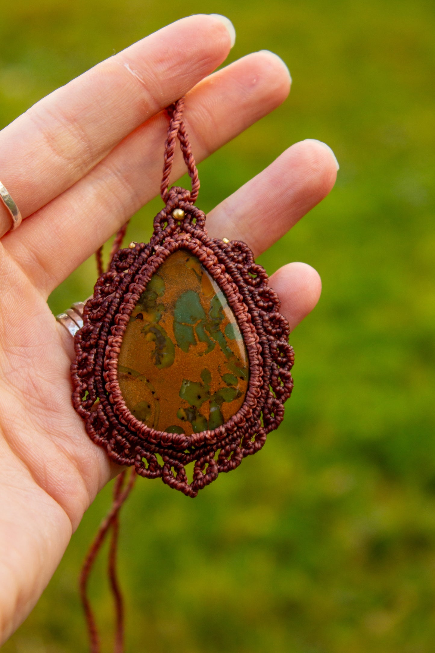 Fruity Jasper • macrame necklace
