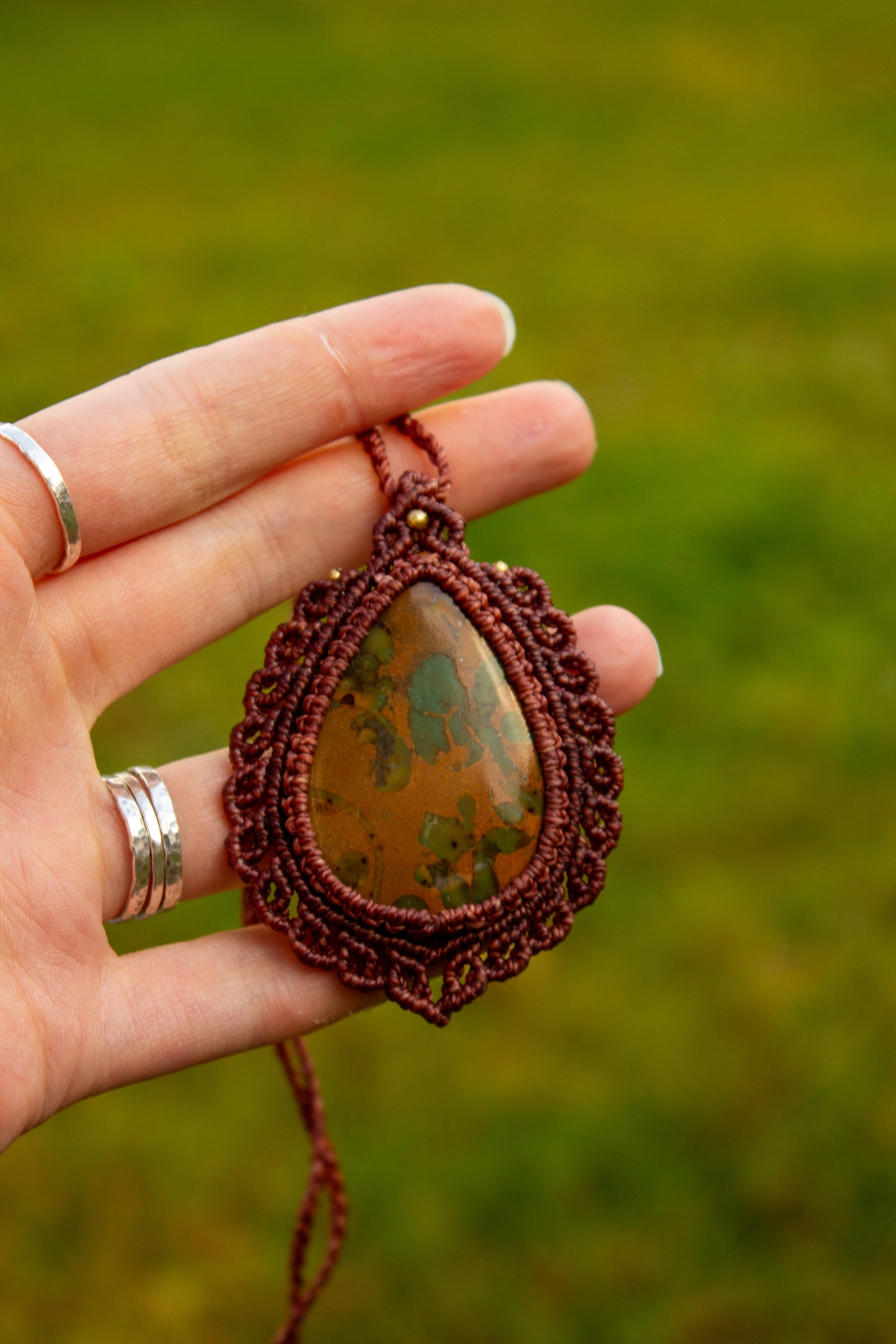 Fruity Jasper • macrame necklace