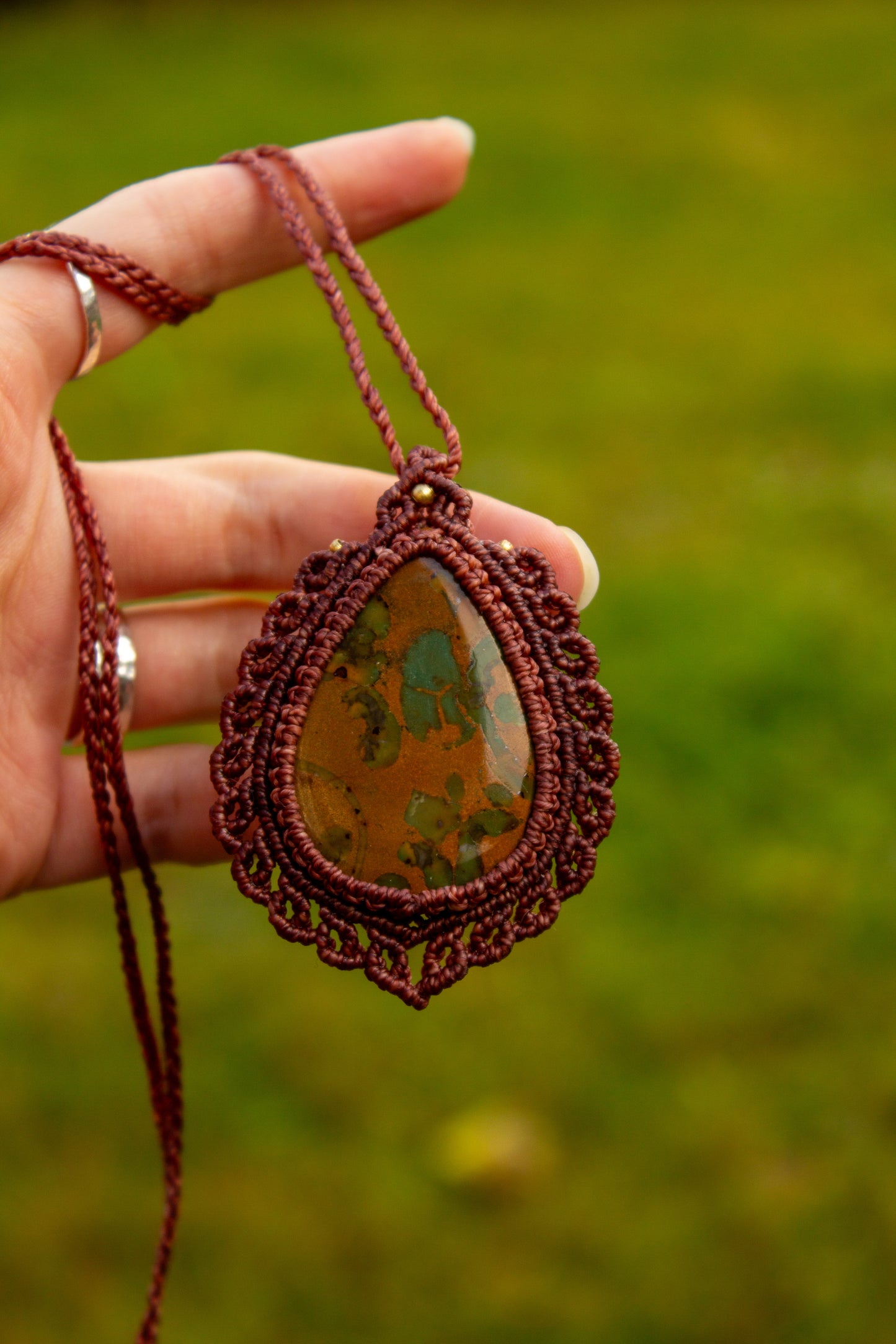Fruity Jasper • macrame necklace