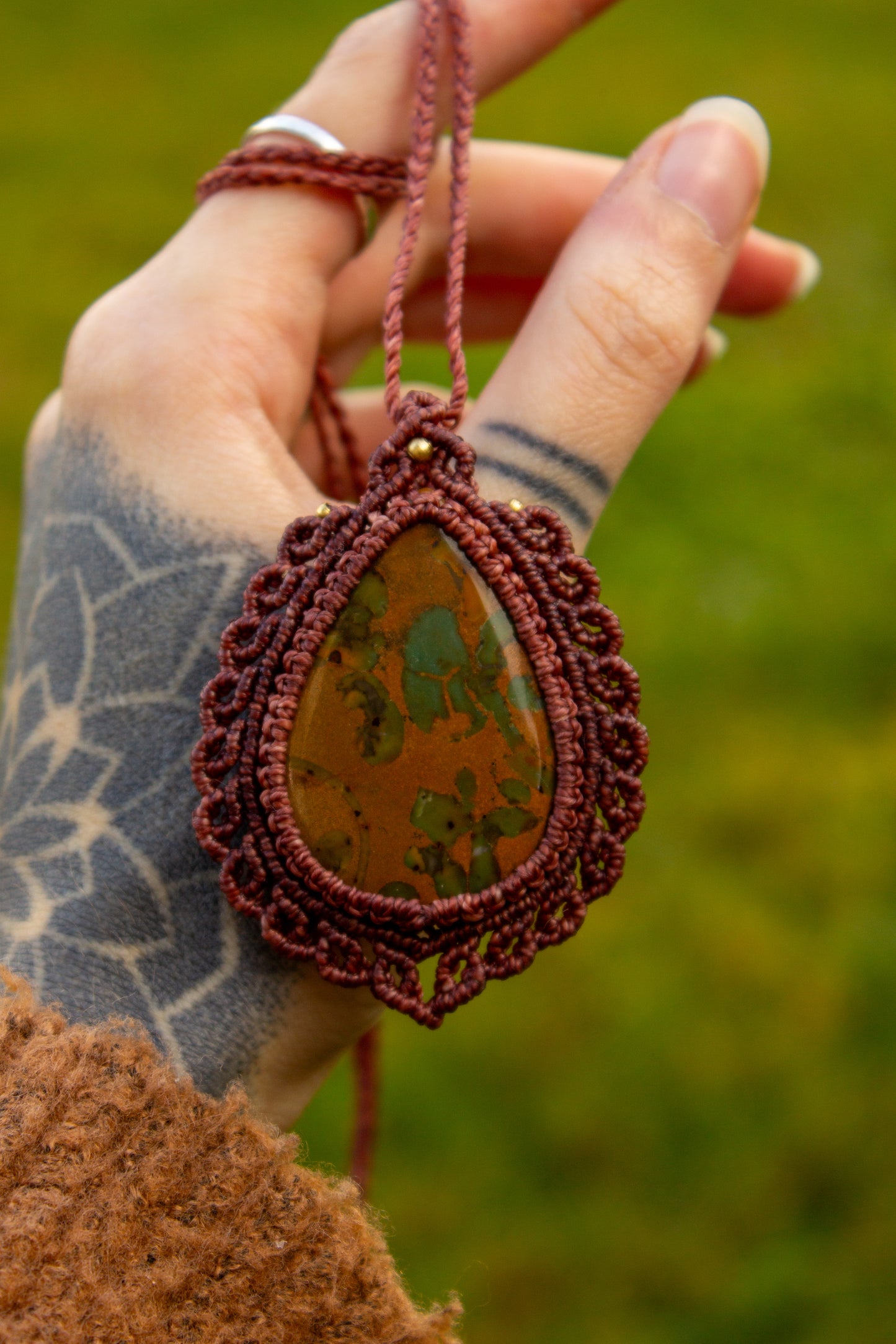 Fruity Jasper • macrame necklace