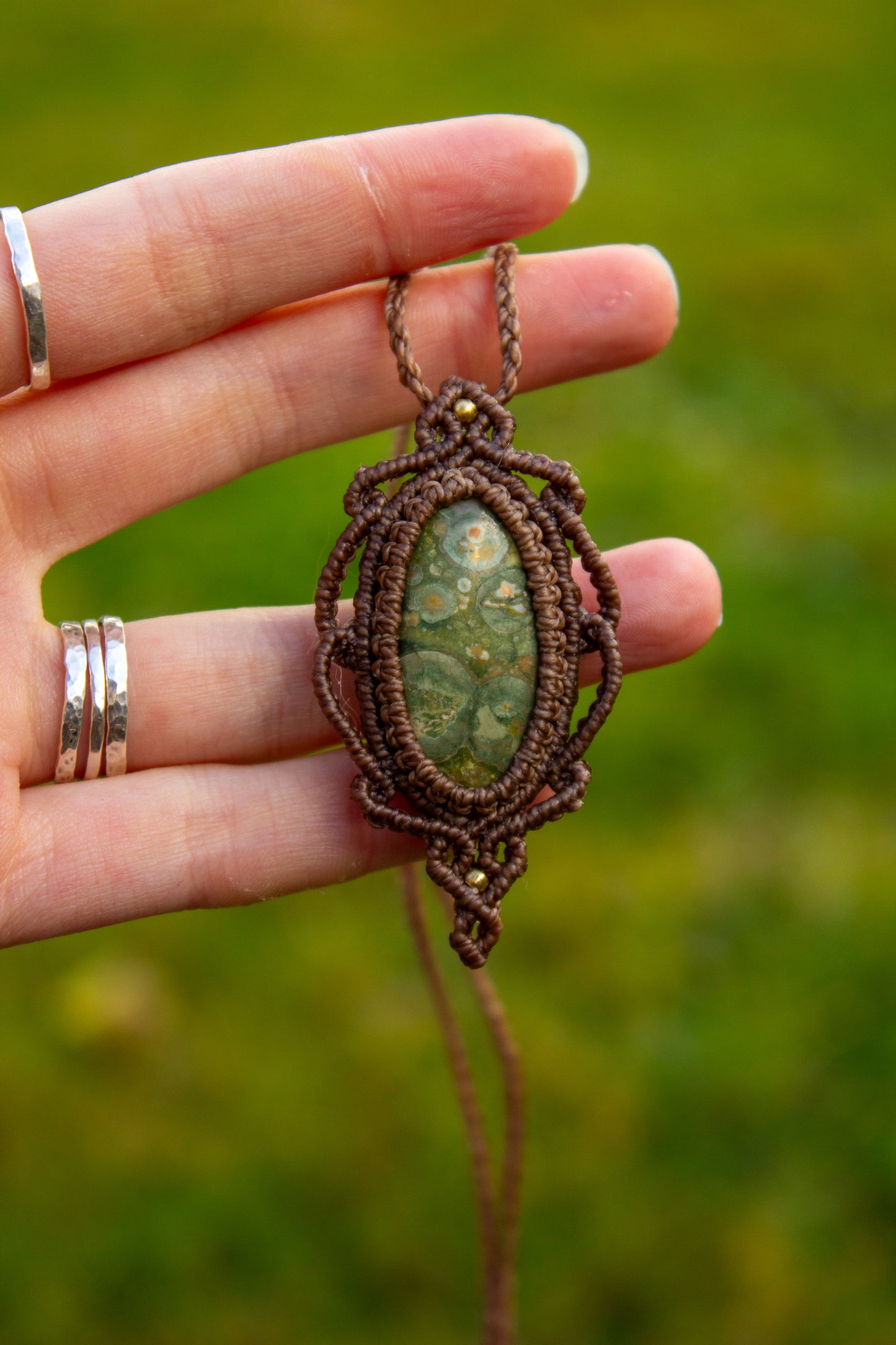 Rhyolite • macrame necklace