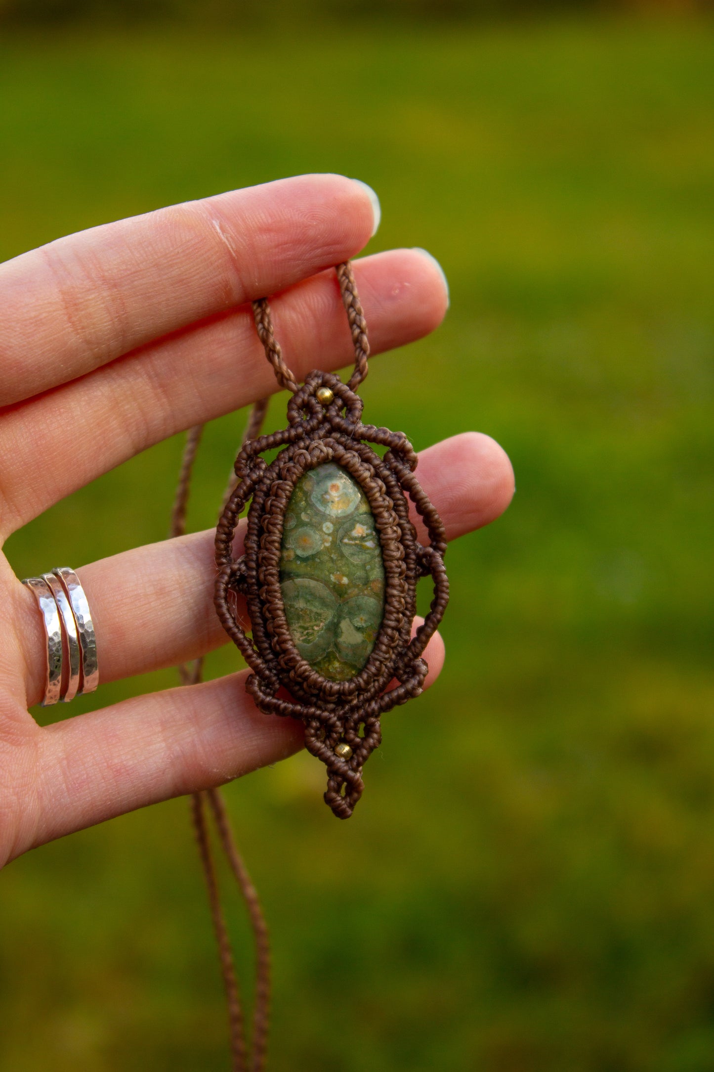 Rhyolite • macrame necklace