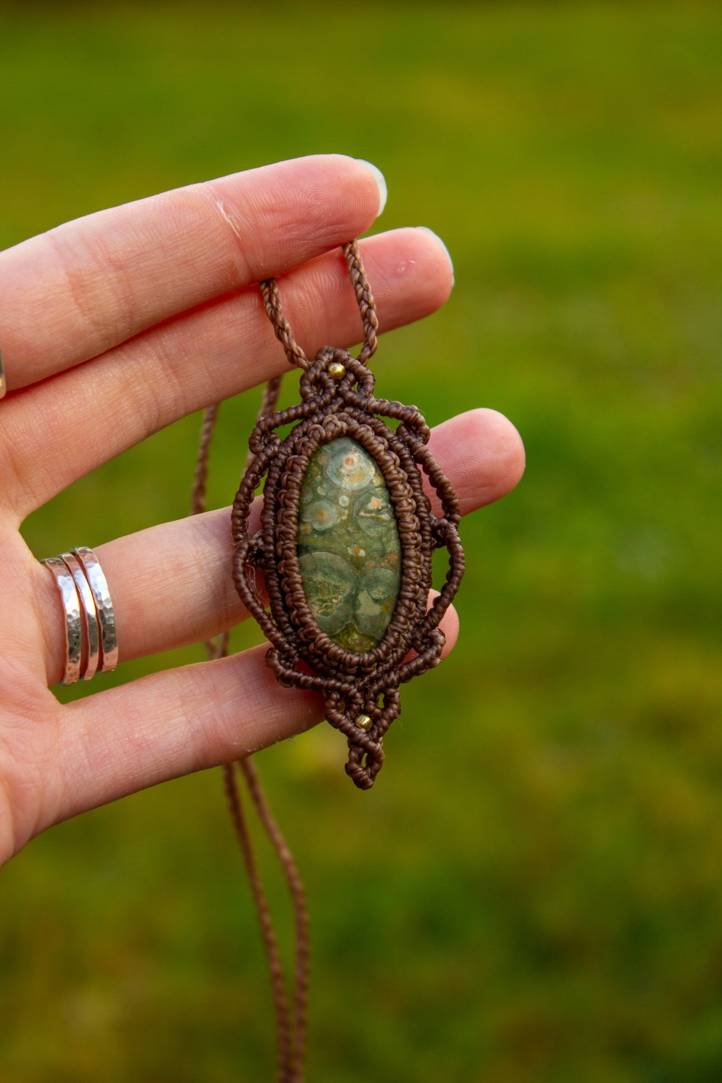 Rhyolite • macrame necklace