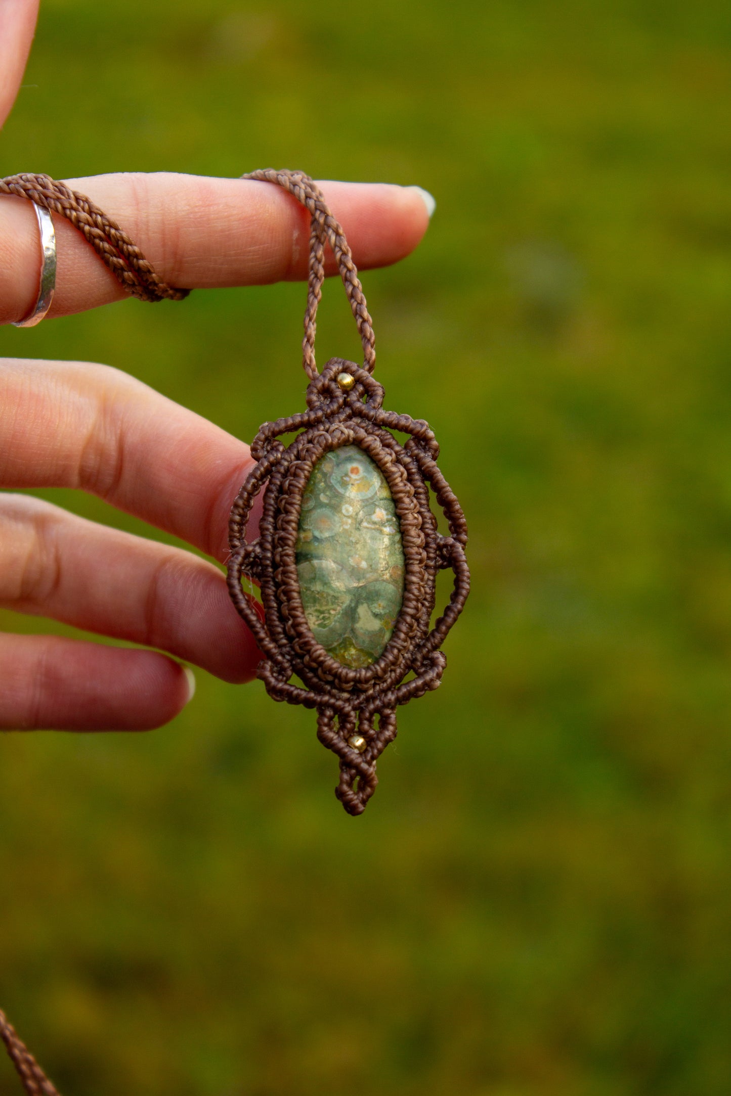 Rhyolite • macrame necklace