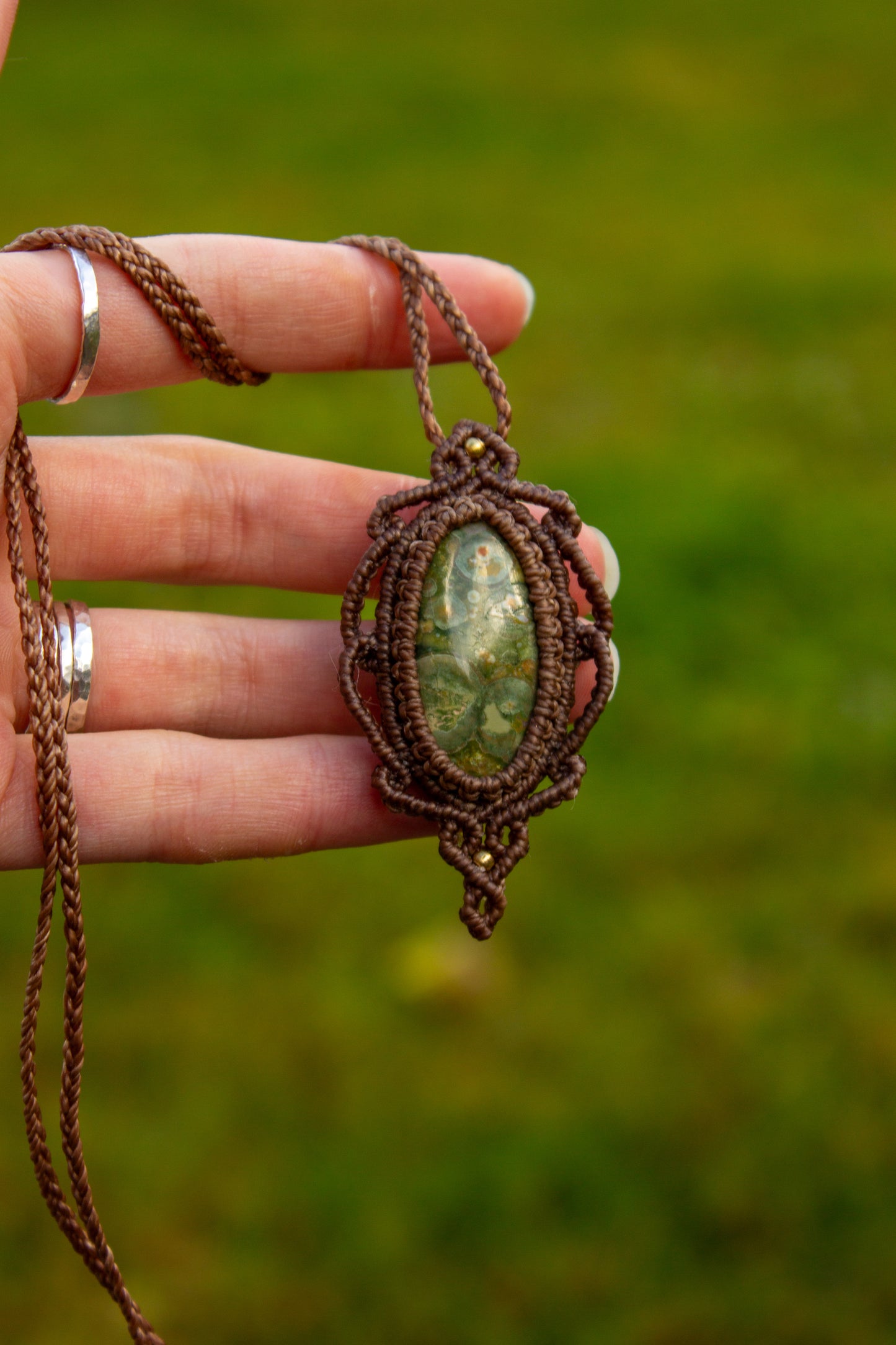Rhyolite • macrame necklace