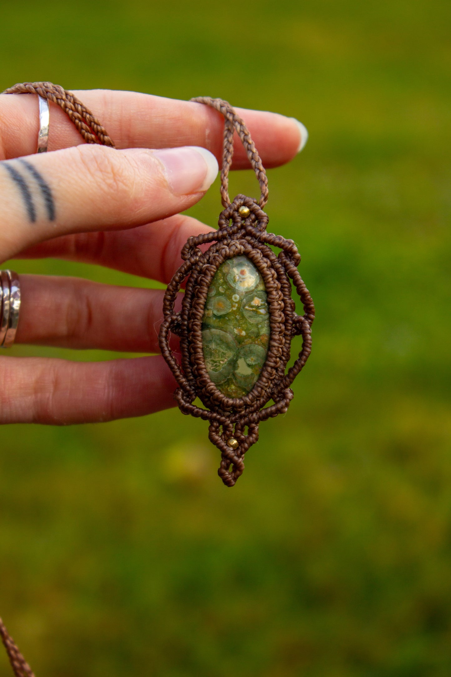 Rhyolite • macrame necklace