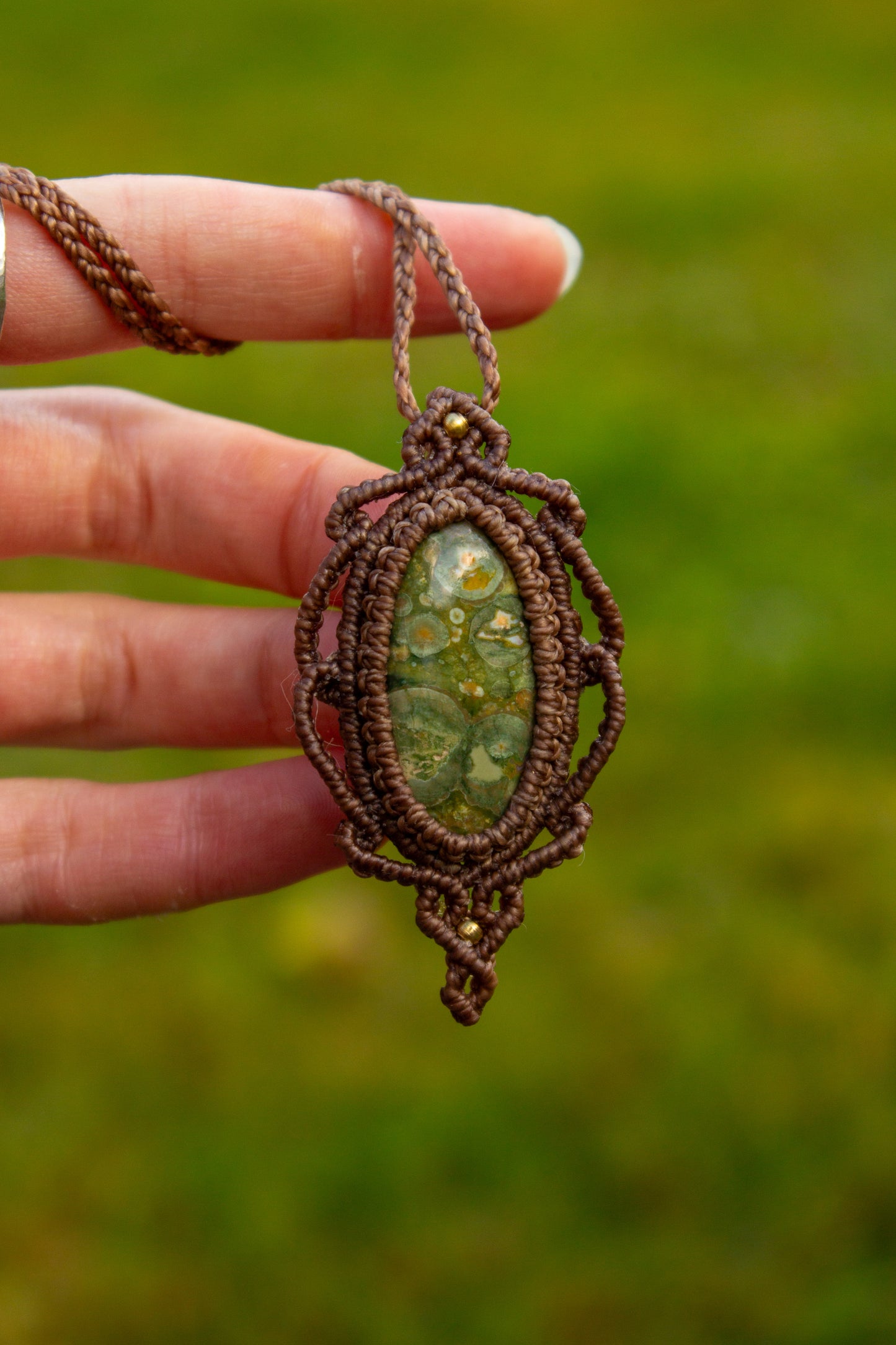 Rhyolite • macrame necklace