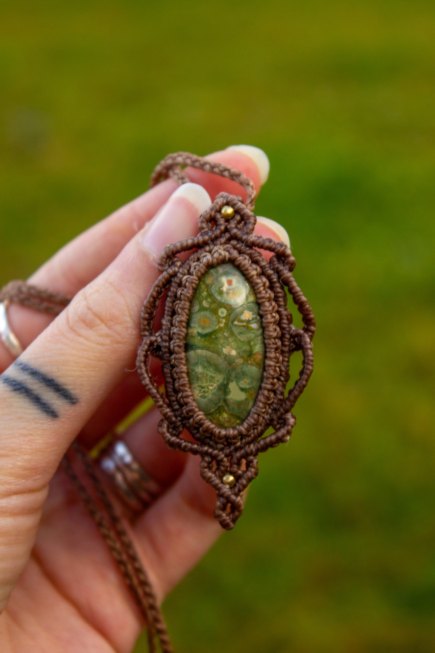 Rhyolite • macrame necklace
