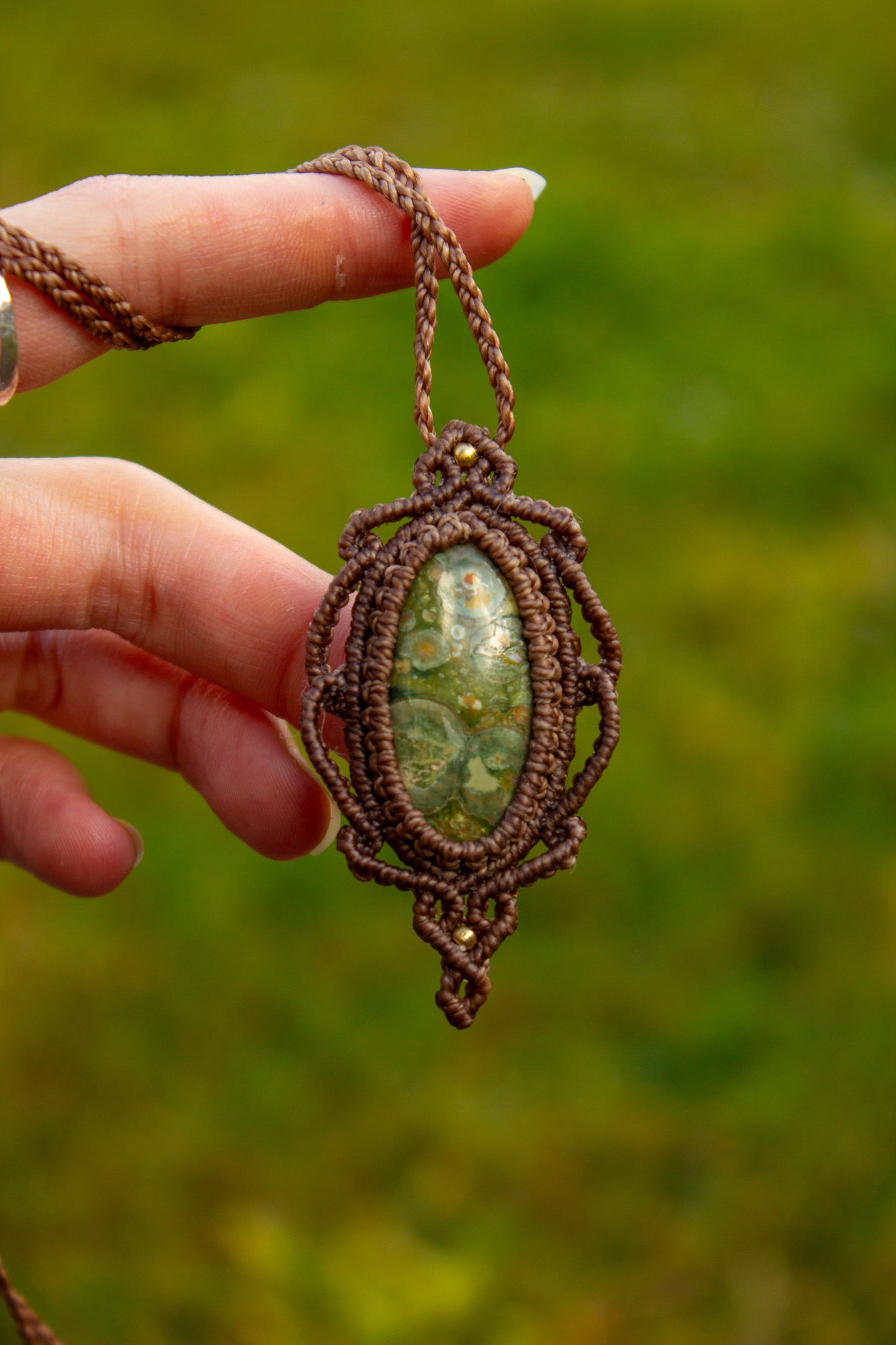 Rhyolite • macrame necklace
