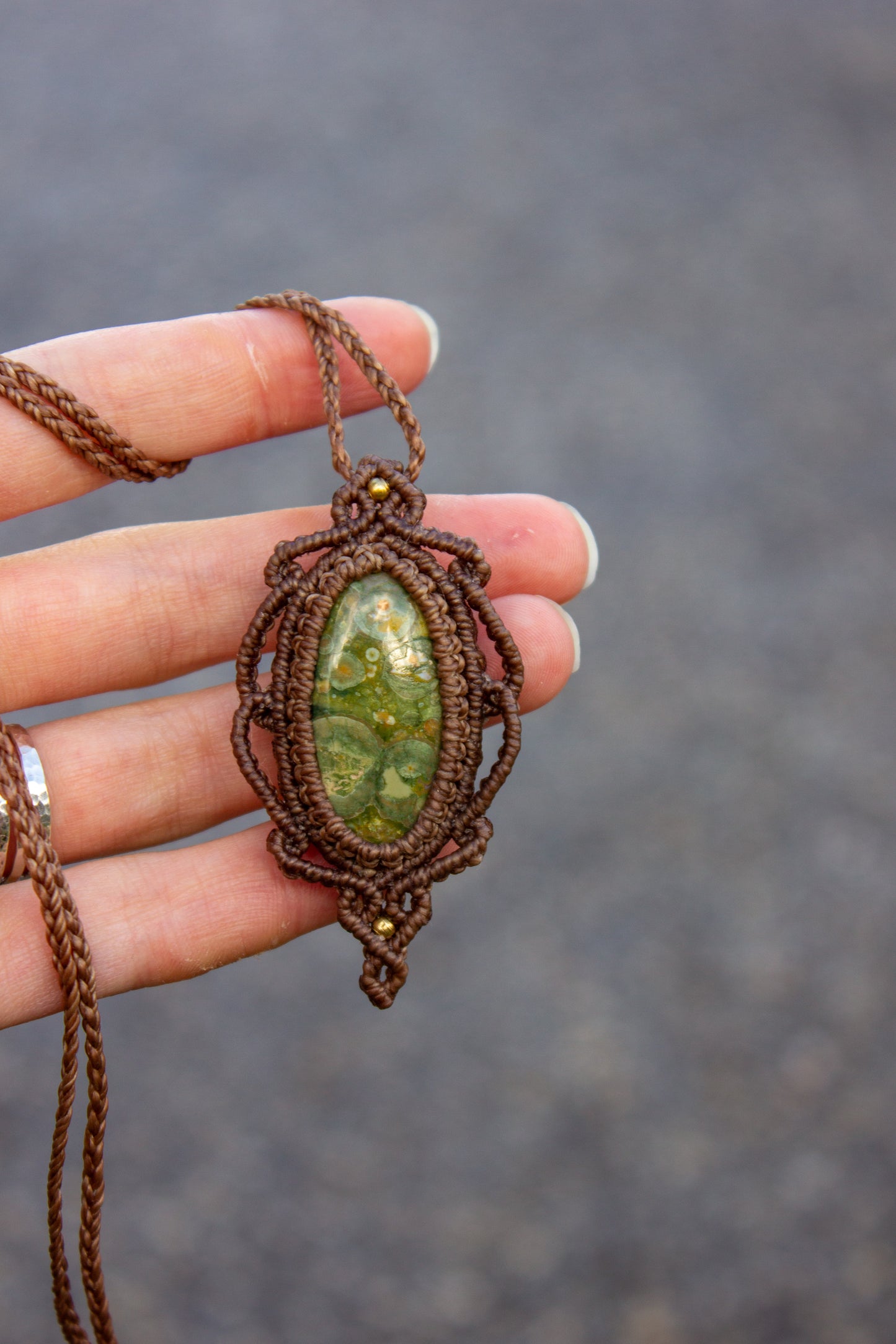 Rhyolite • macrame necklace