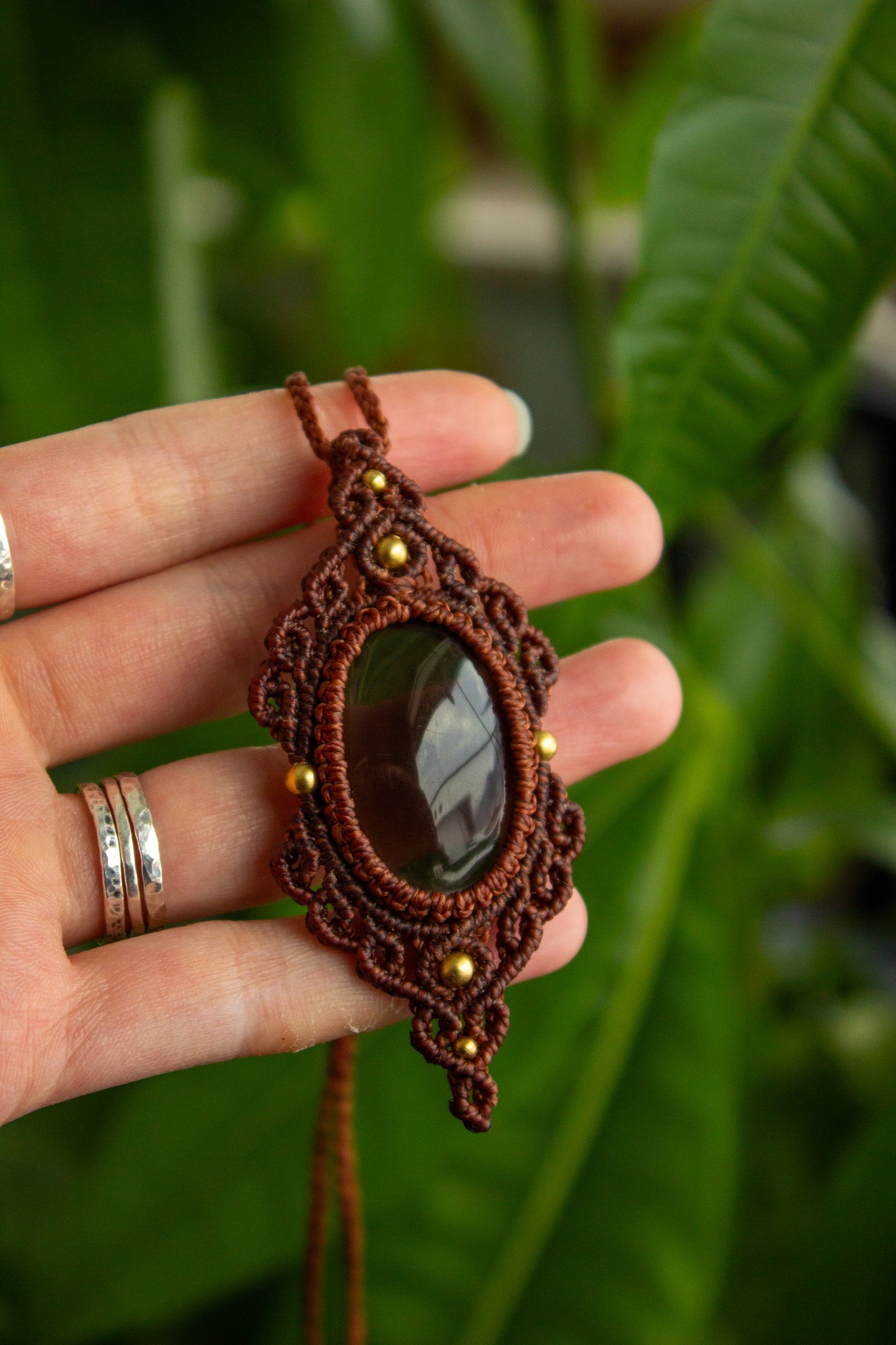Smokey Quartz • macrame necklace