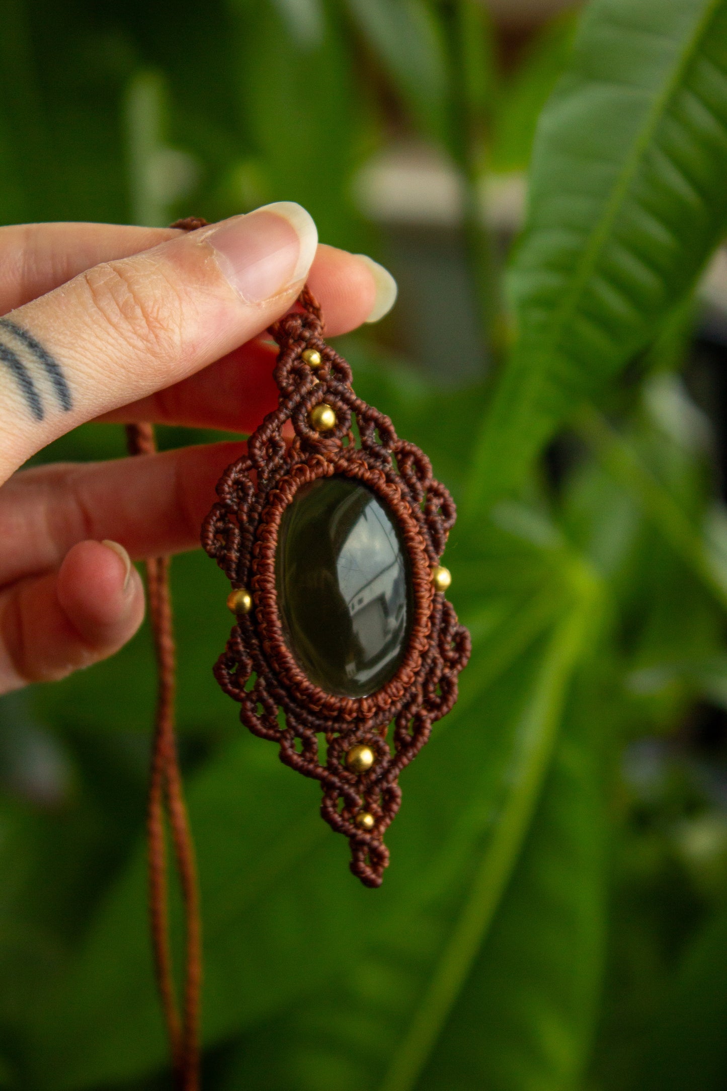 Smokey Quartz • macrame necklace