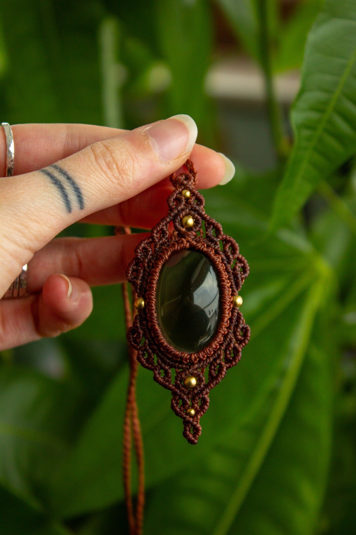 Smokey Quartz • macrame necklace