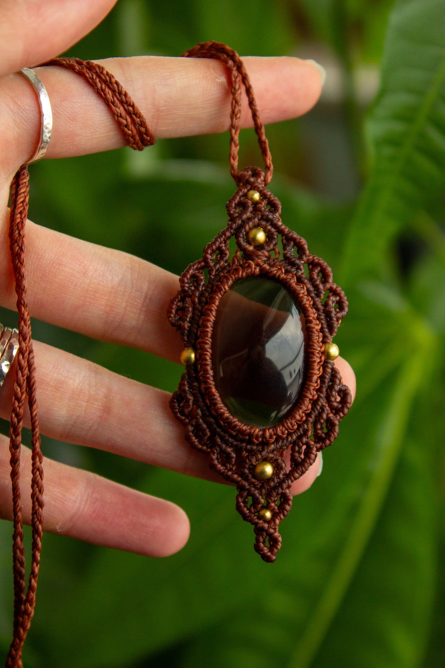 Smokey Quartz • macrame necklace