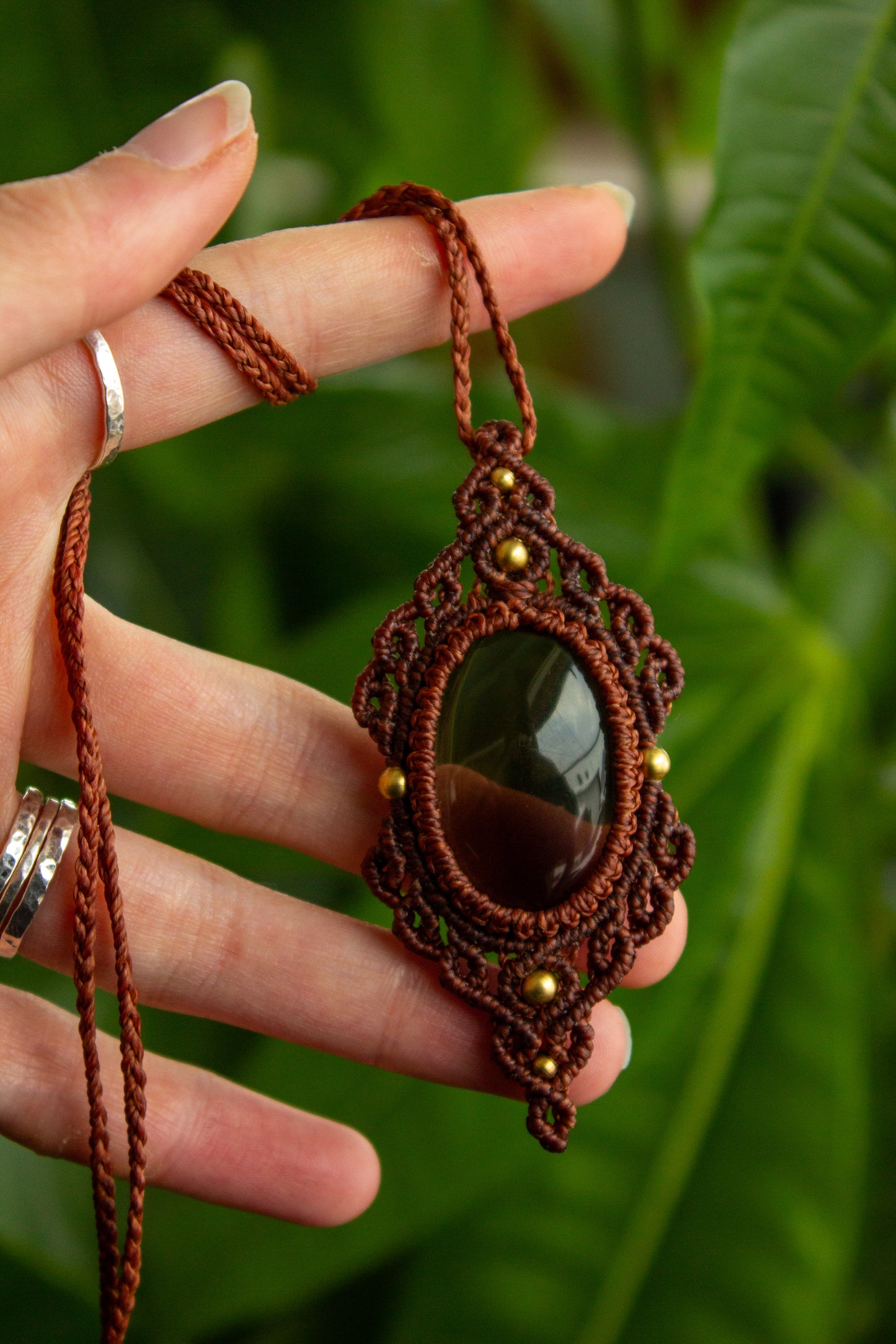 Smokey Quartz • macrame necklace